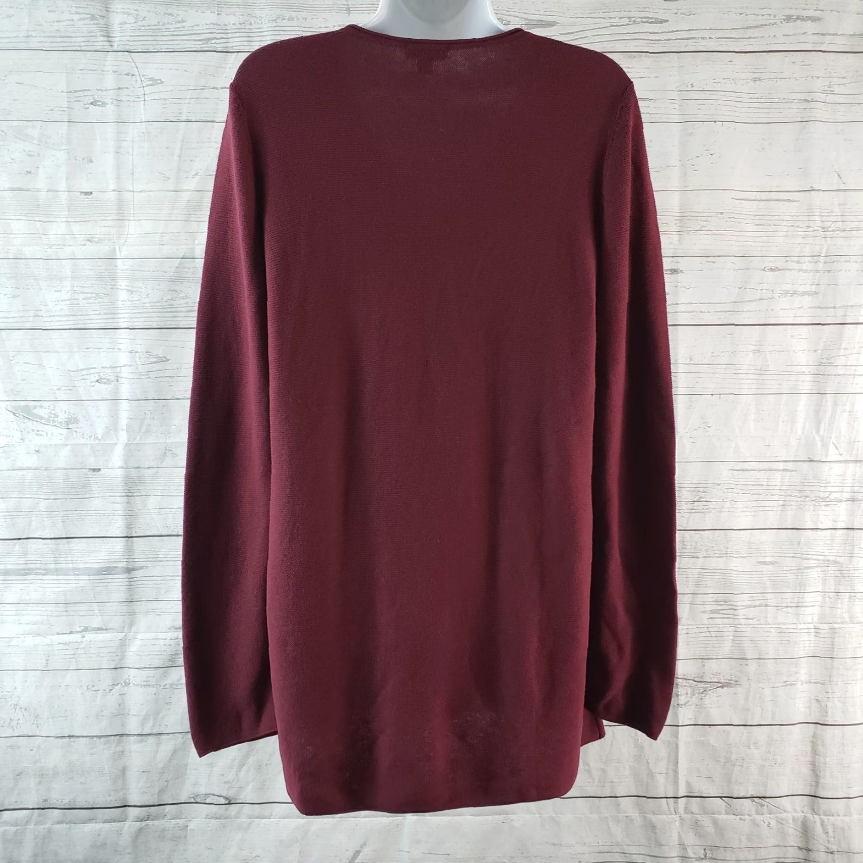 J. Jill PureJill Womens Knit Top Sz Small Brick Red V-Neck Cotton Blend Pullover Shirt Womens Size S / US 4 / IT 40 - 4 Thumbnail