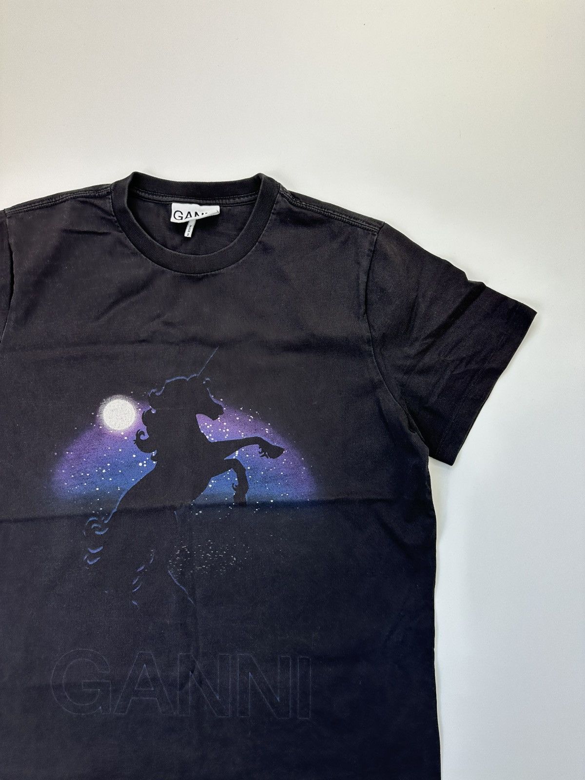 Ganni Ganni T-shirt Unicorn Print Made In Portugal Size S / US 4 / IT 40 - 5 Thumbnail