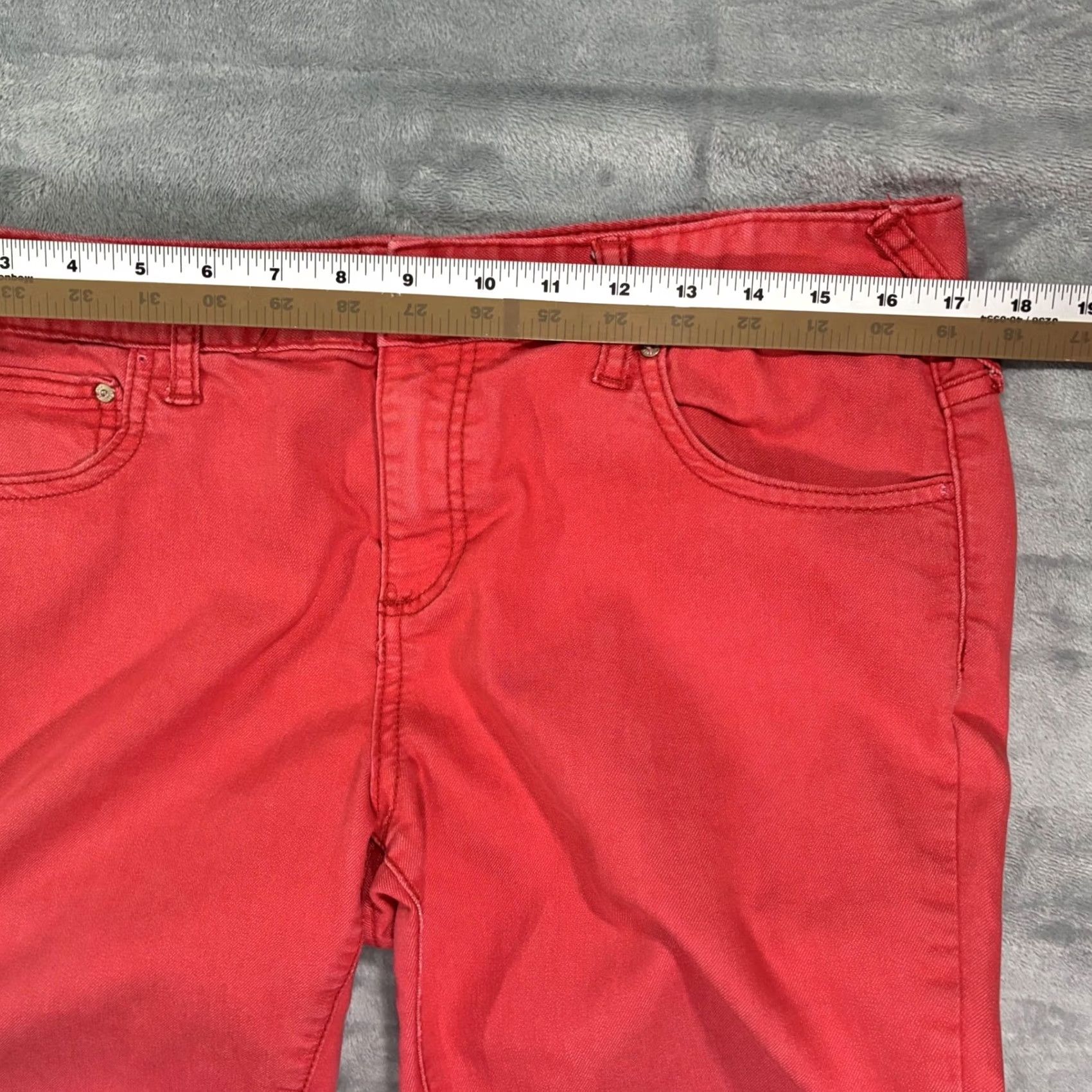 Free People Free People Jeans Ombre Coral Pink Dip Dye Slim Skinny Women 31 Denim Cotton Blend Spandex Polyester 27in Inseam Size 24" / US 00 / IT 34 - 7 Thumbnail