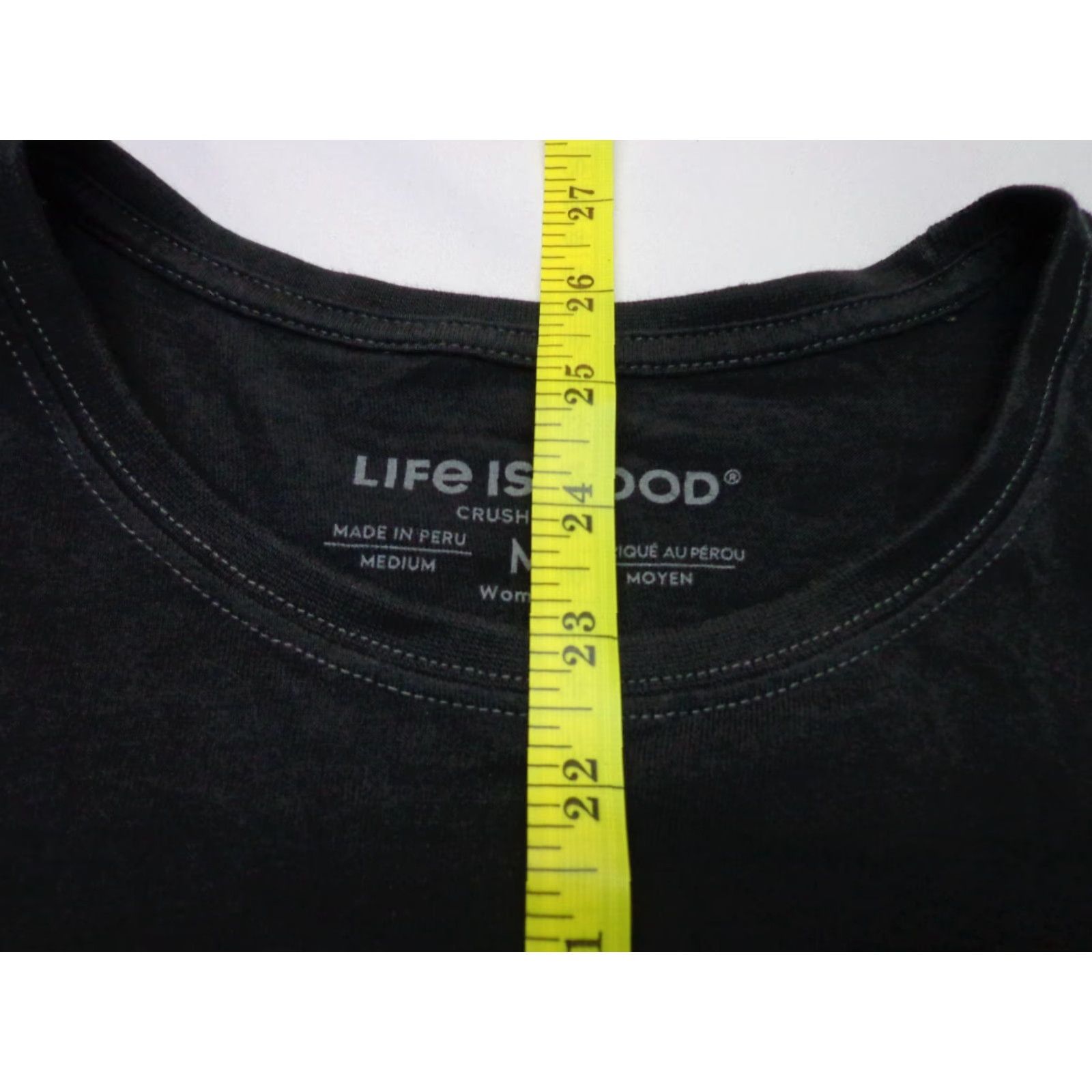 Life is Good Life is Good Women's Tee V-Neck Short Sleeve Cotton Black Size M Shirt Casual Size S / US 4 / IT 40 - 6 Thumbnail