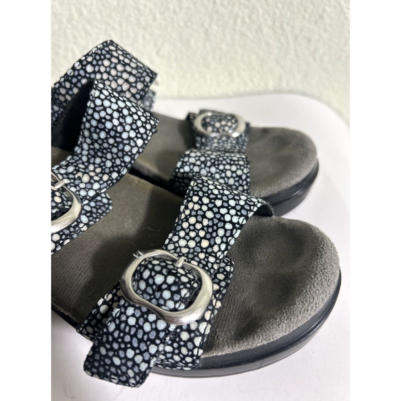Dansko Dansko Sophie Sandals Black Dot Double Strap Womens EUR 37 US 6.5-7 Sandal Slidess Size US 7 / IT 37 - 2 Thumbnail