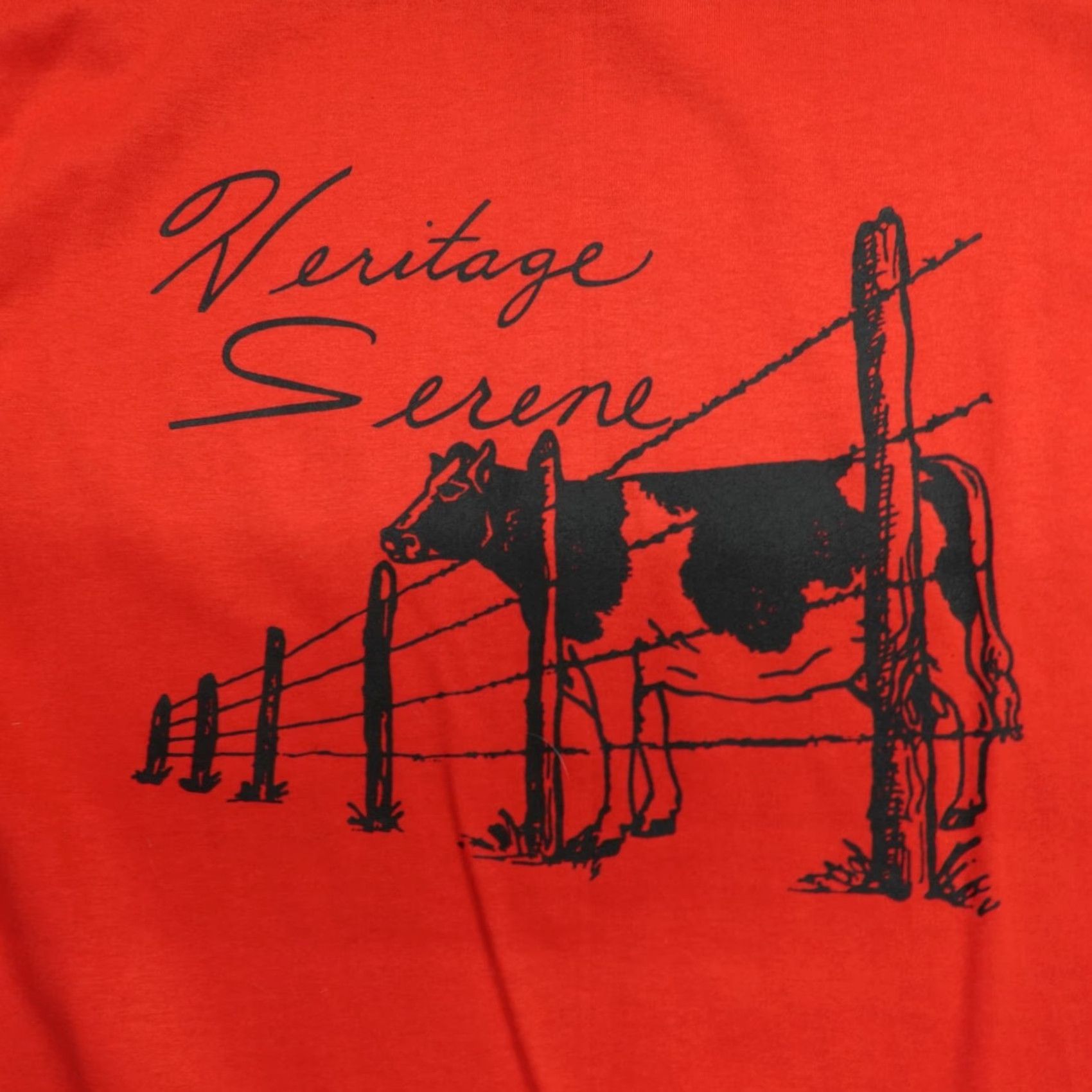 Vintage VINTAGE American Vintage Shirt Mens M Red Double-Sided Graphic Print USA Made Heritage Lane Farms Size US M / EU 48-50 / 2 - 2 Thumbnail