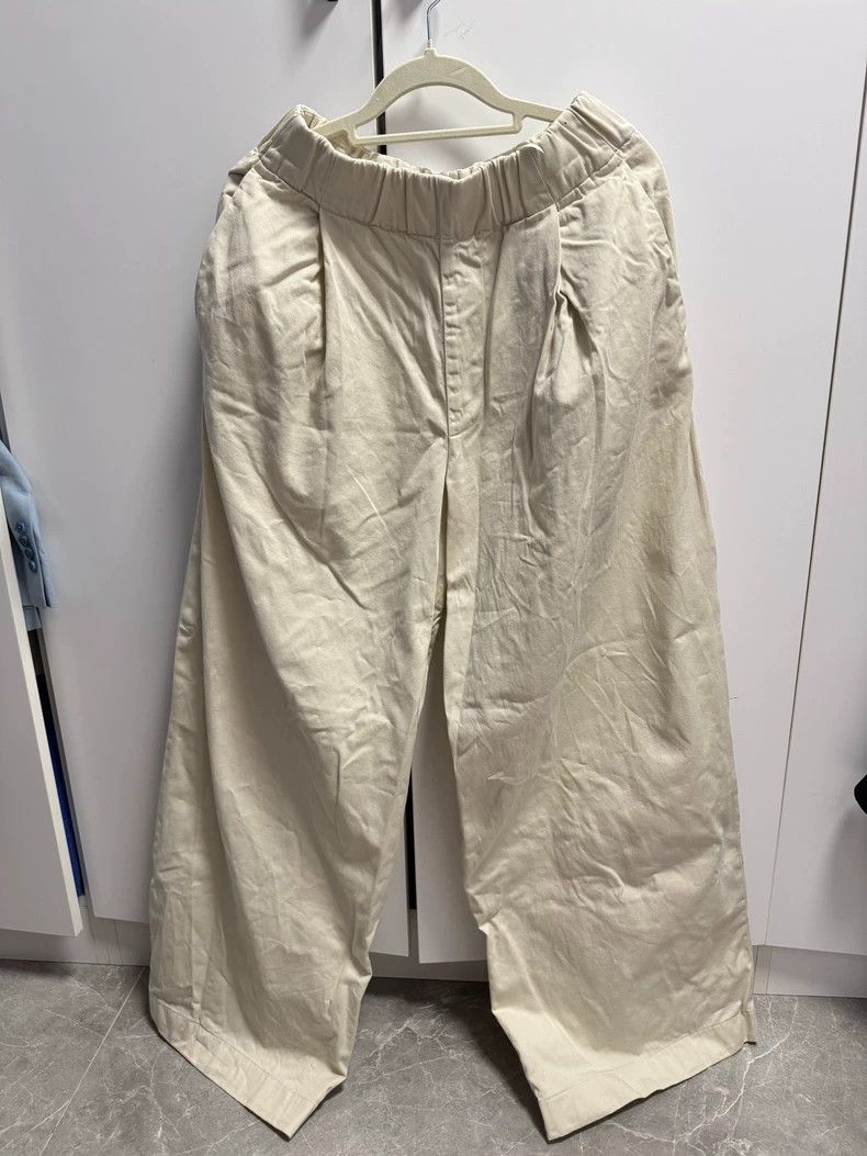 Dries Van Noten dries van noten size:s Off-white wide-leg trousers Size US 27 - 1 Thumbnail