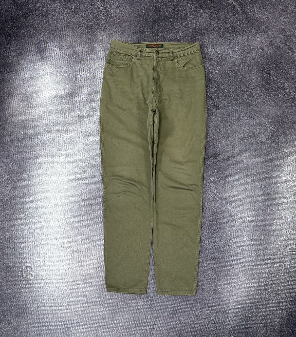 Vintage Katharine Hamnett Men’s Military Green Denim Jeans