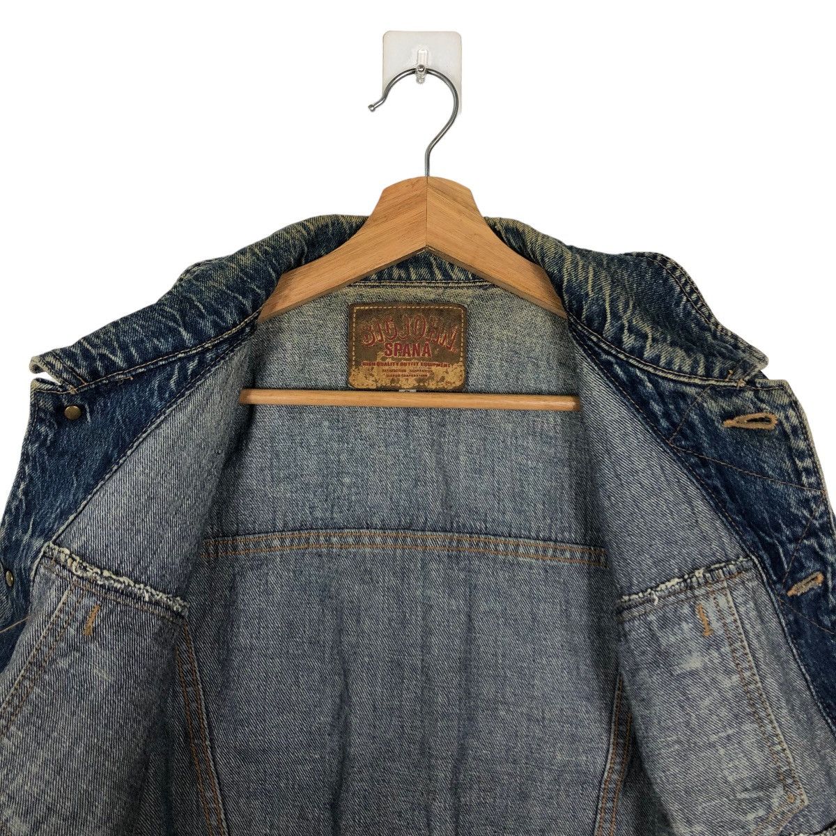 Japanese Brand 🔥90s Vintage Distressed Denim Trucker Jacket Big John Japan Size US S / EU 44-46 / 1 - 12 Thumbnail