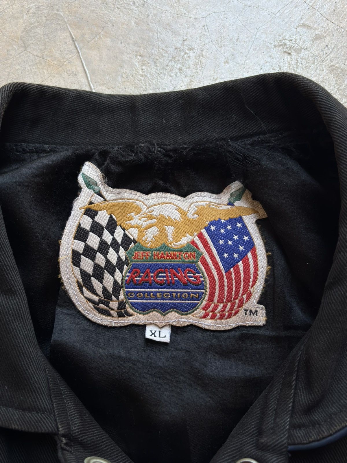 Jeff Hamilton VINTAGE 90s Jeff Hamilton Racing Jacket EasyCare MotorSports Size US XL / EU 56 / 4 - 6 Thumbnail