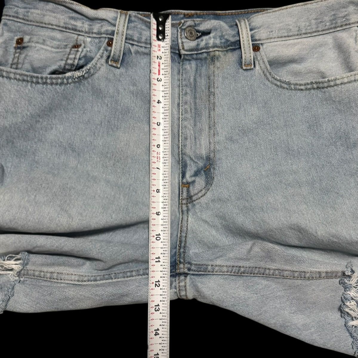 Levi's Levi's 505 Light Wash Distressed Jeans Men's 33.5x27 5/8 Size US 33 - 10 Thumbnail