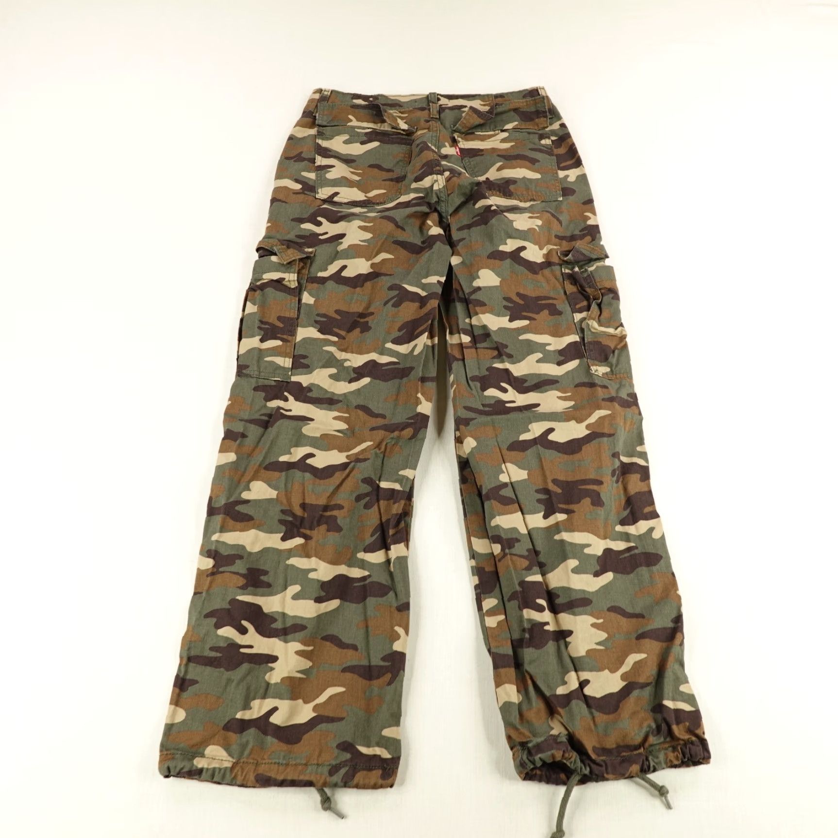 Levi's Levi's Cargo Pants Men 28 Green Camouflage Military Canvas Straight Fit Baggy Casual Size US 30 / EU 46 - 4 Thumbnail