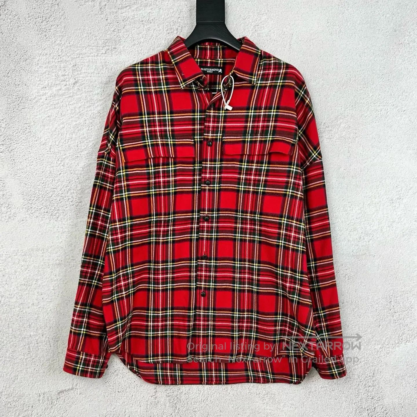 Mastermind Japan mastermind JAPAN Red checkered embroidered logo shirt Size US S / EU 44-46 / 1 - 1 Thumbnail