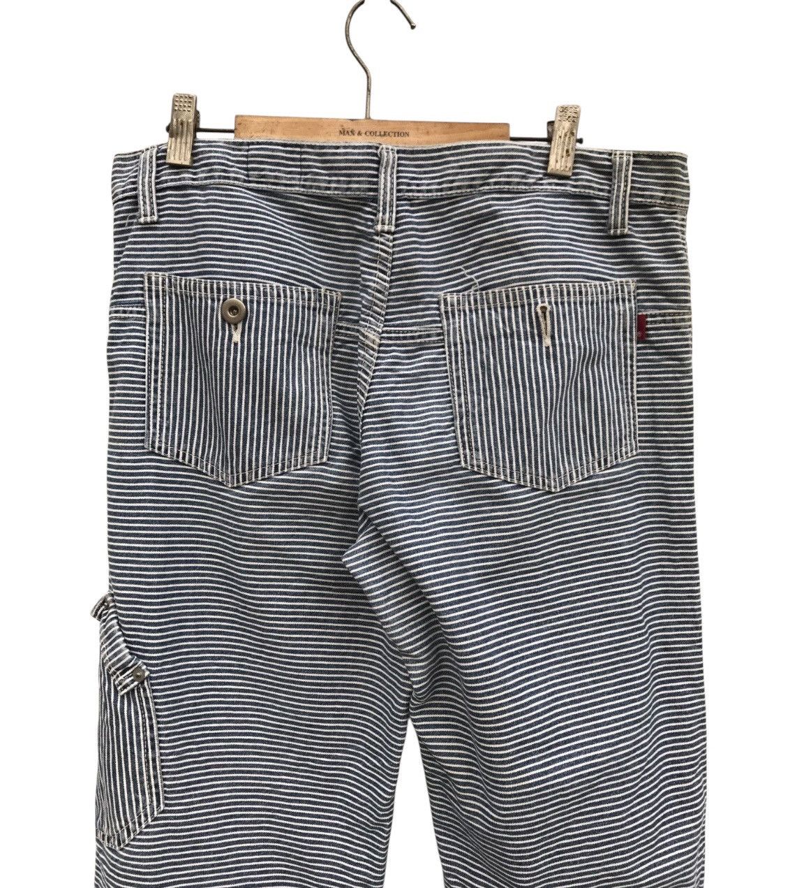 Japanese Brand Japanese Brand Lucky Works Stripe Pants Workwear Style Size US 31 - 1 Thumbnail