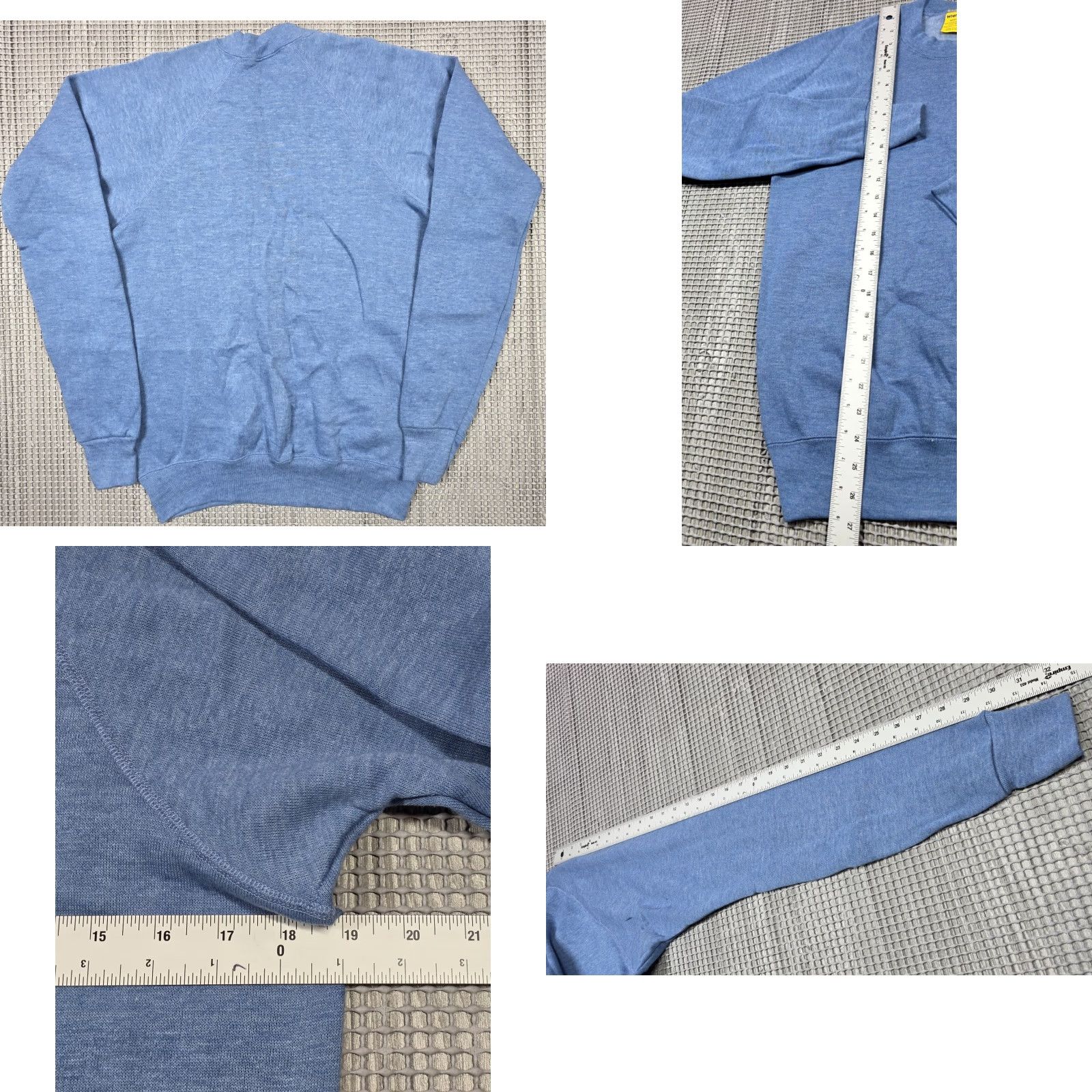 Wrangler VINTAGE Wrangler Raglan Sweatshirt Blue 70s 80s M Crew USA Shirt Men Pullover All Seasons Logo Size US M / EU 48-50 / 2 - 8 Thumbnail