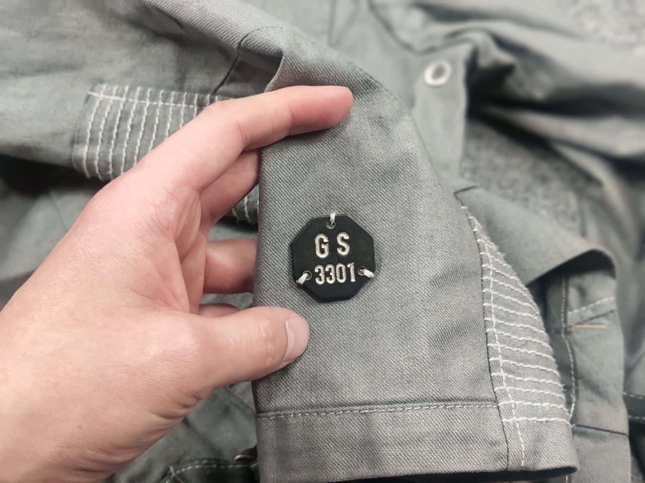 G-Star Vintage G Star Raw Gunner Zip Waxed Gray Cotton Biker Jacket Size M / US 6-8 / IT 42-44 - 13 Thumbnail
