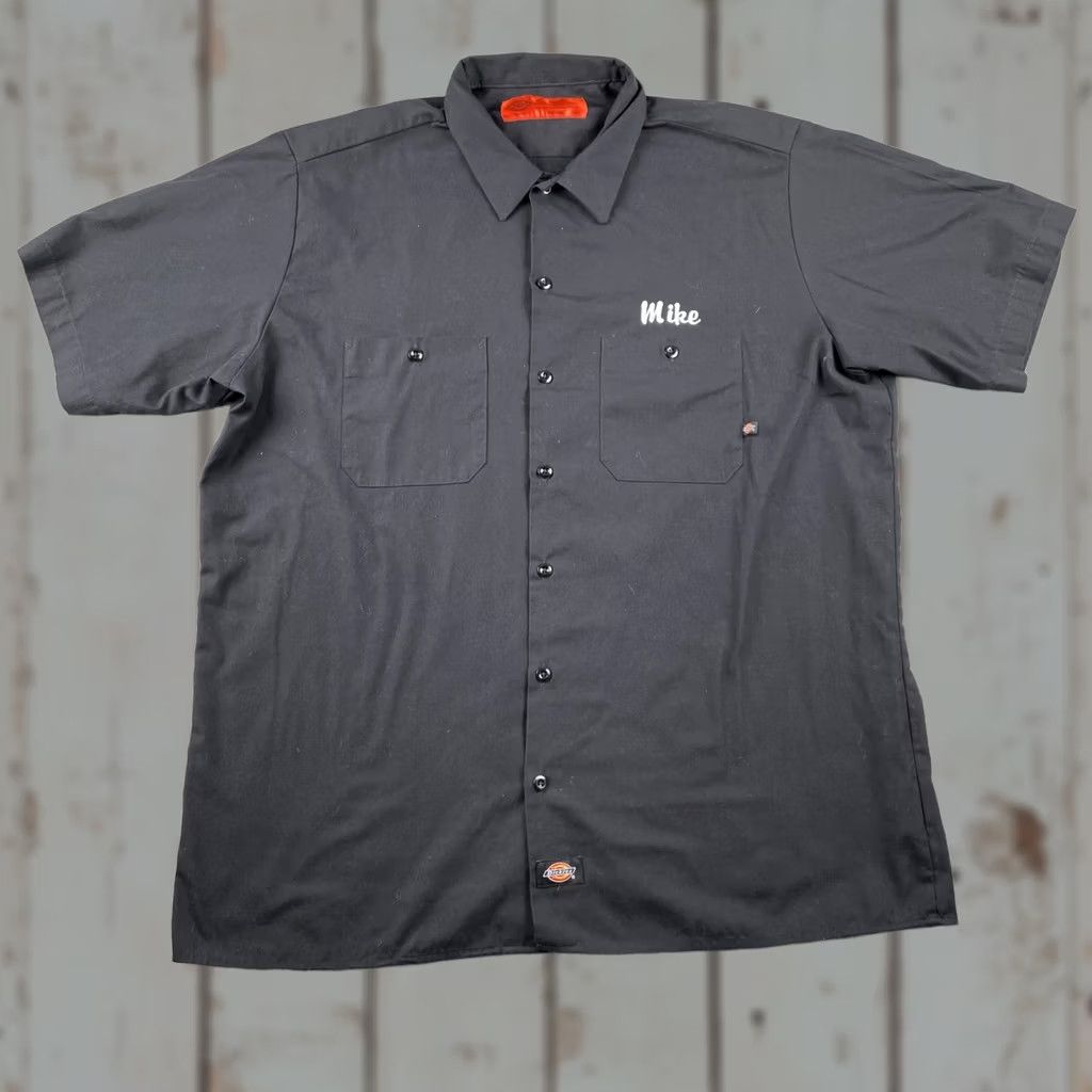 Dickies Dickies Auto Shop Work Shirt Button Up Embroidered Black XL Size US XL / EU 56 / 4 - 1 Thumbnail