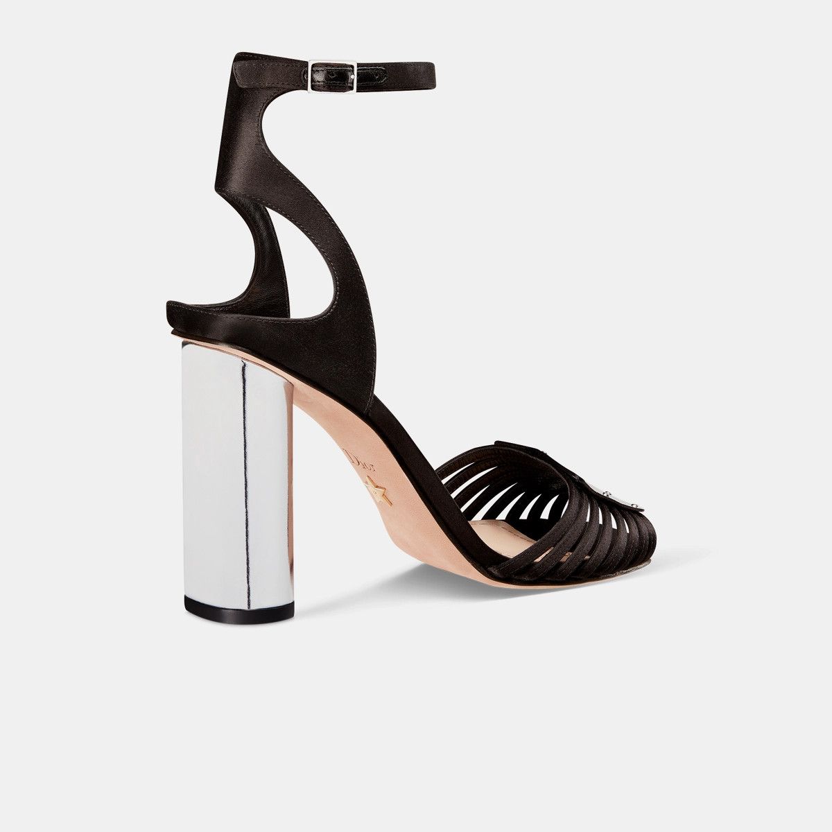 Dior o1bcso1str1224 Sandal in Black Satin Size US 8 / IT 38 - 3 Thumbnail