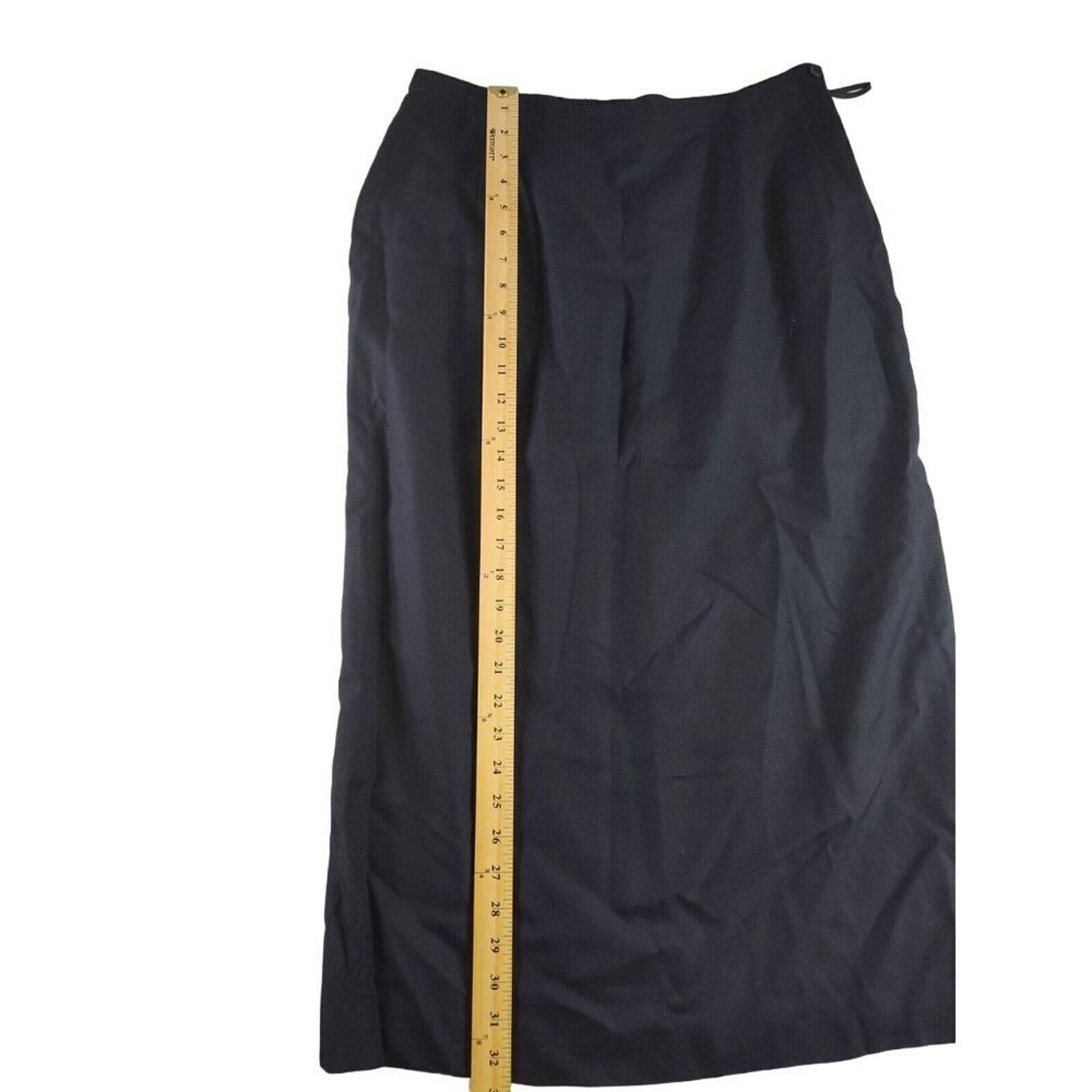 & Other Stories Talbots Skirt Rayon & Linen Italian Fabric Womens 14 Long Size 36" / US 14 / IT 50 - 3 Thumbnail