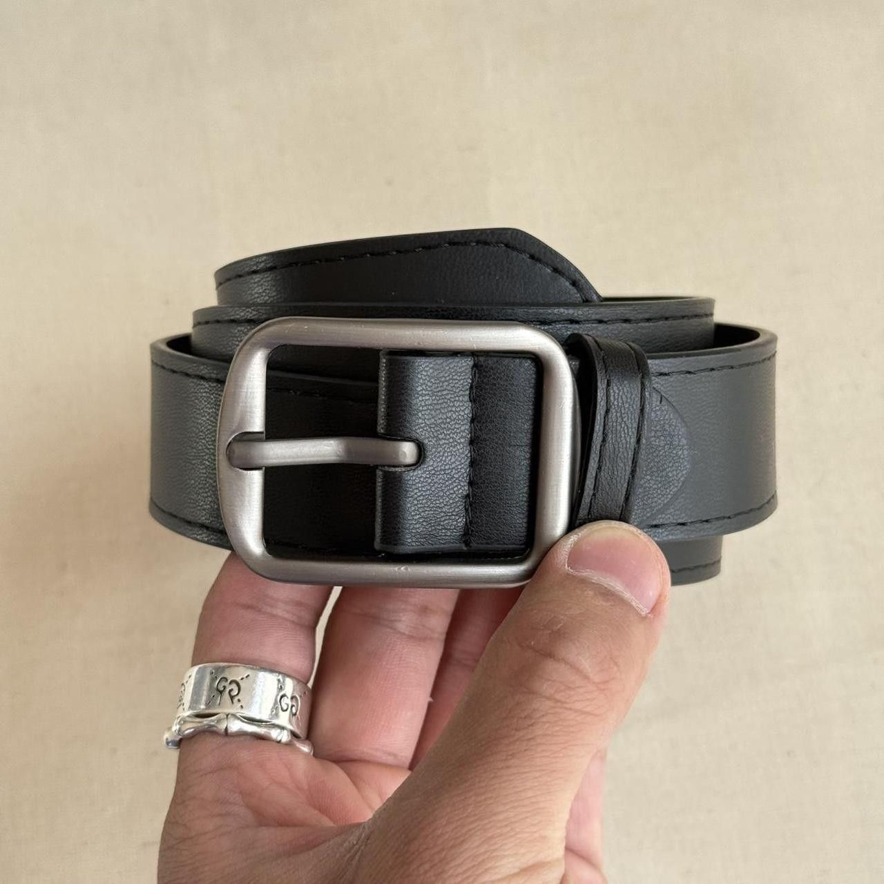 Japanese Brand y2k black american western simple design belt Size ONE SIZE - 1 Thumbnail