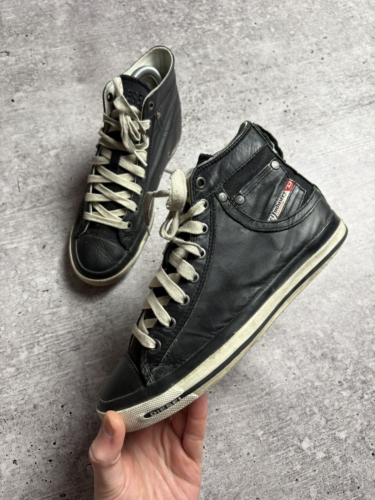 Diesel Vintage Leather Diesel Sneakers Size US 6.5 / EU 39-40 - 2 Thumbnail