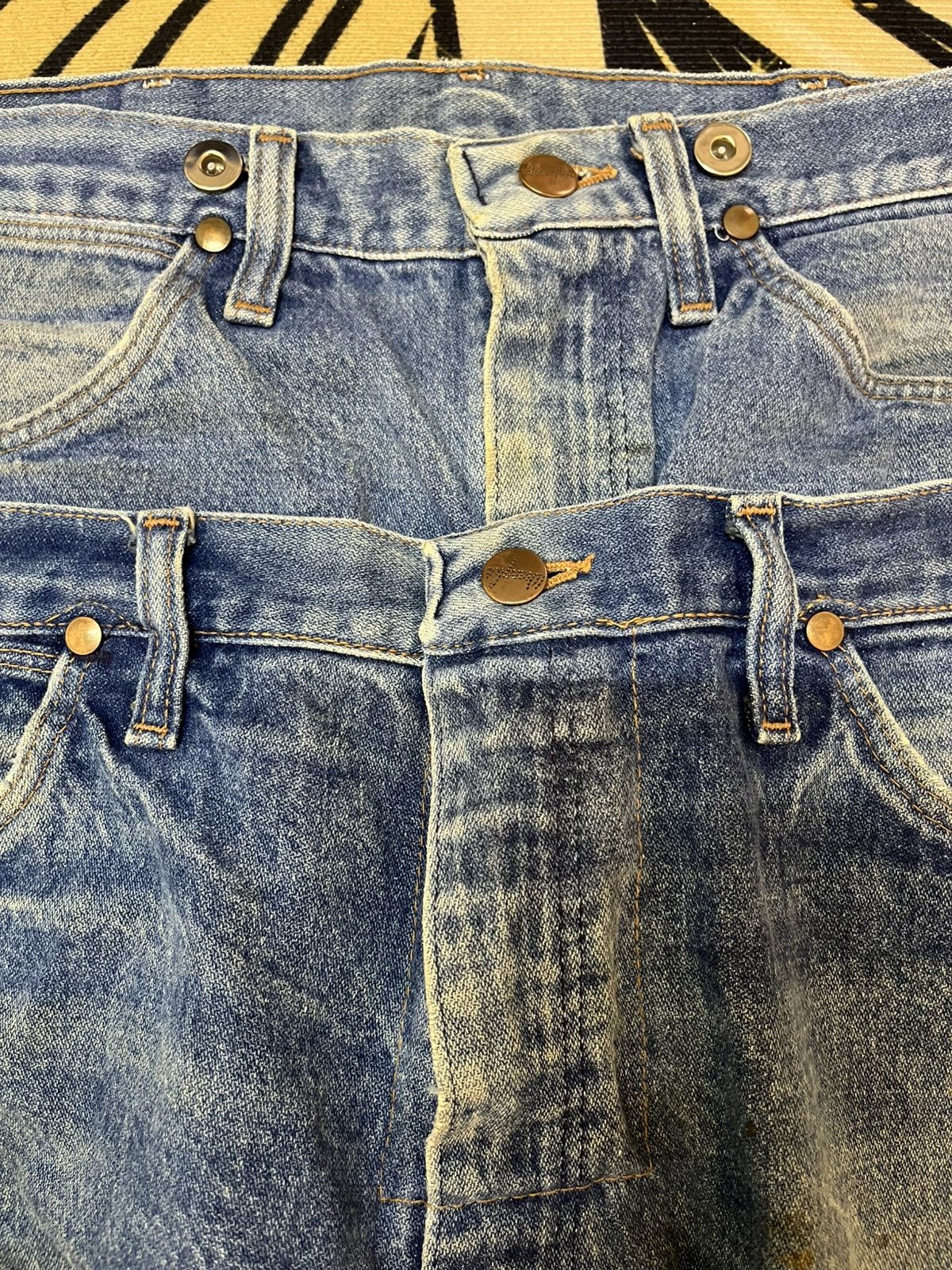 Wrangler Vintage Wrangler Double Waist Grunge Distressed Denim Size US 30 / EU 46 - 8 Thumbnail