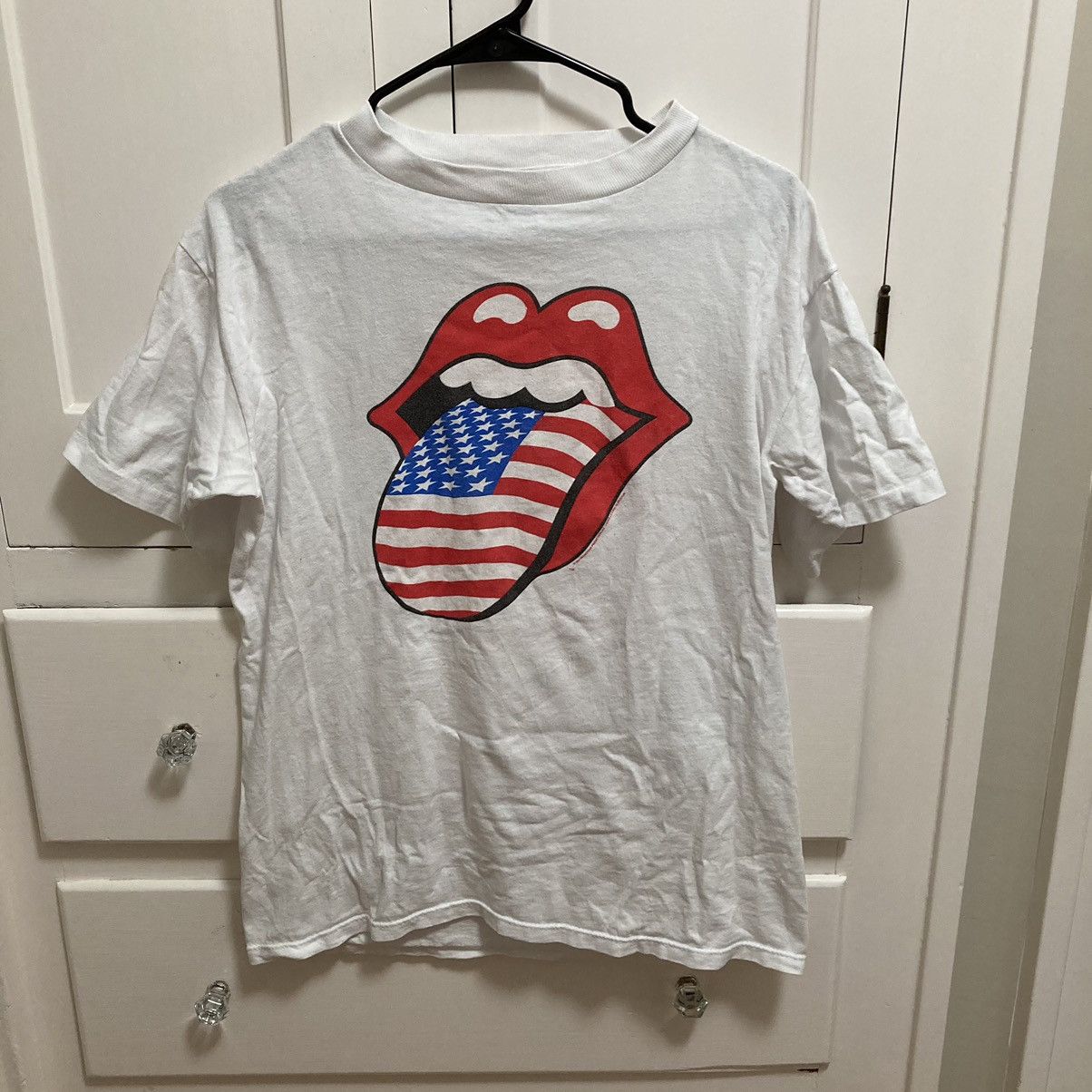 image of The Rolling Stones 1995 America Tour Tee in White, Men's (Size Medium)