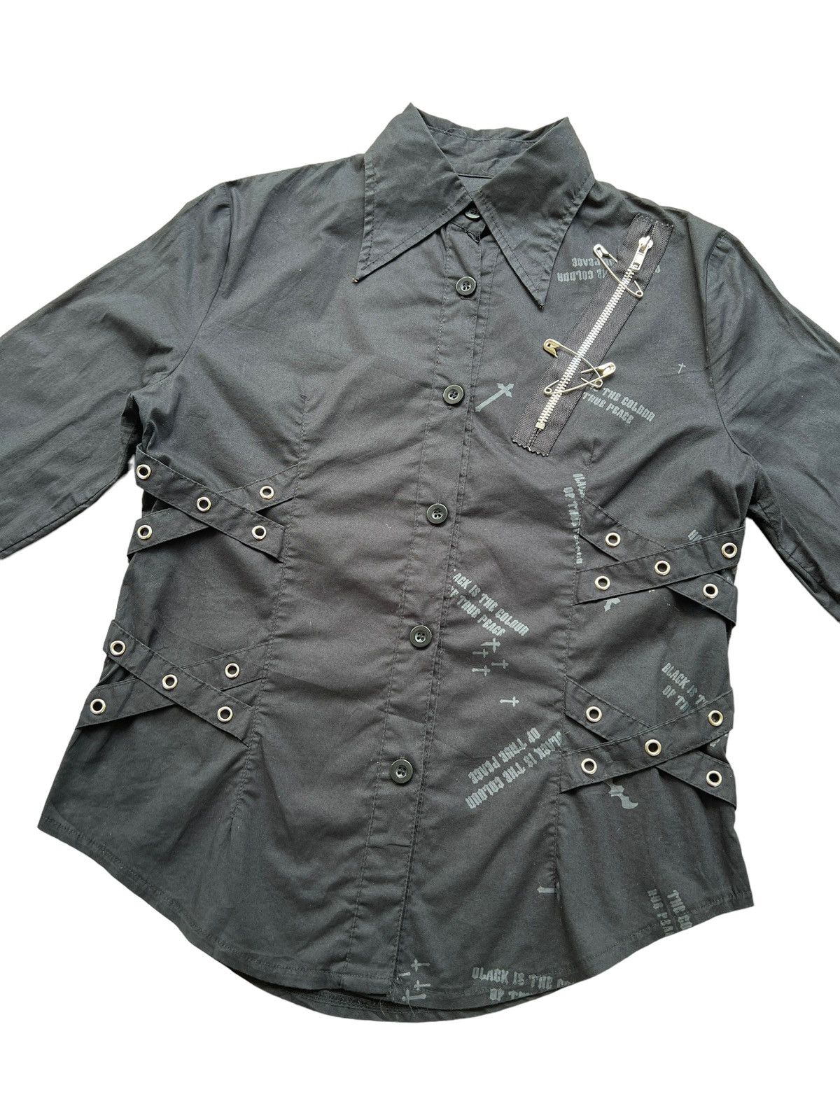 Japanese Brand Cross Bondage Button Up Shirt Size S / US 4 / IT 40 - 3 Thumbnail