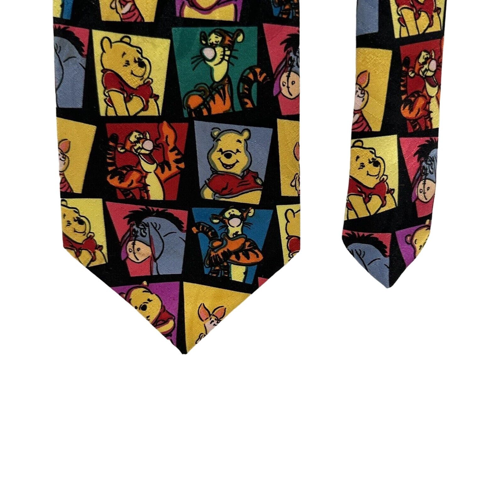 Disney Winnie the Pooh Tigger Disney VTG 90s Blocked Mens Neck Tie Size ONE SIZE - 6 Thumbnail