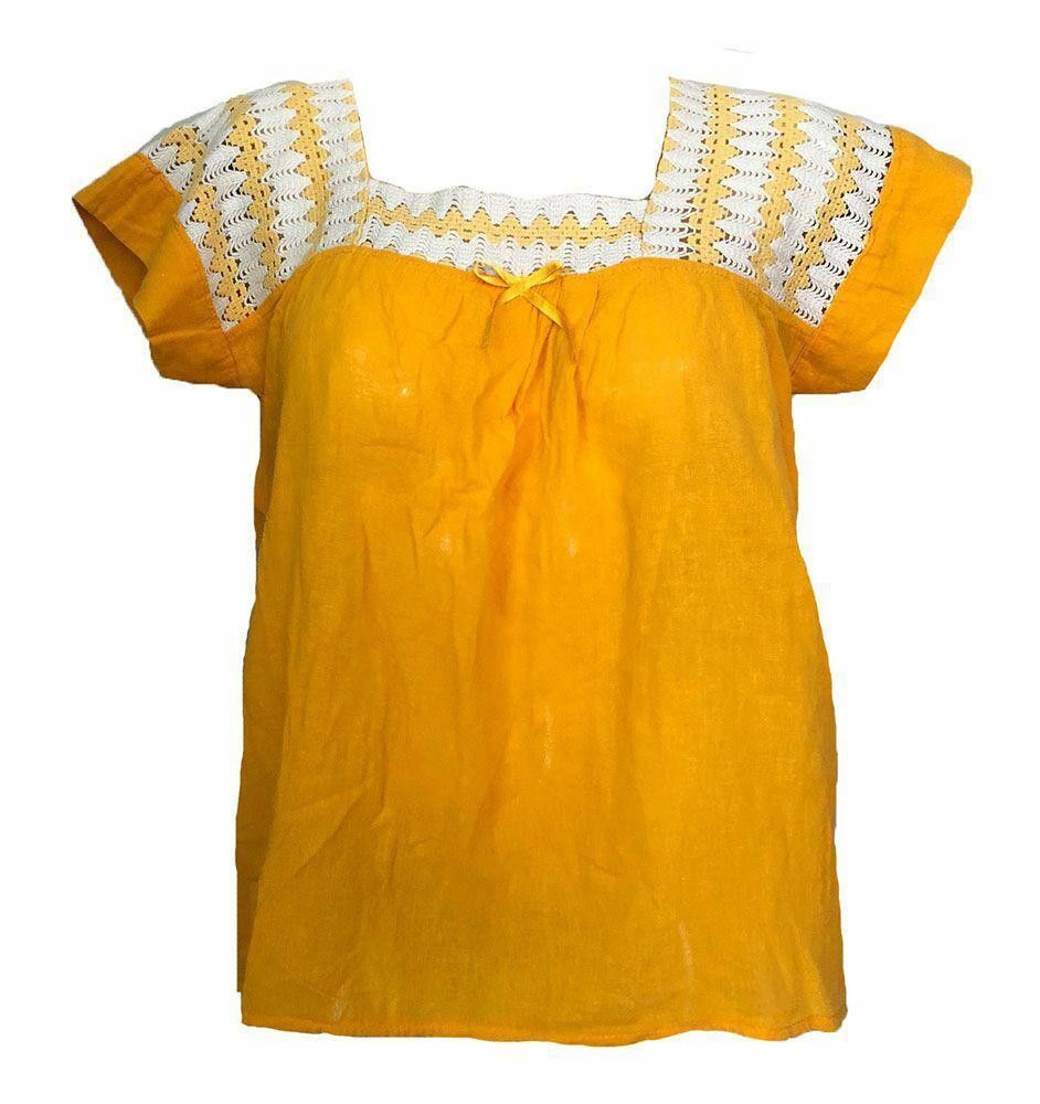 Designer Pre Owned Yellow Hand Made Blouse Xl Size XL / US 12-14 / IT 48-50 - 1 Thumbnail