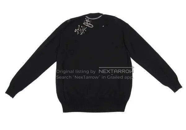 Junya Watanabe Junya Watanabe Black vintage decorative design sweater Size S / US 4 / IT 40 - 3 Thumbnail