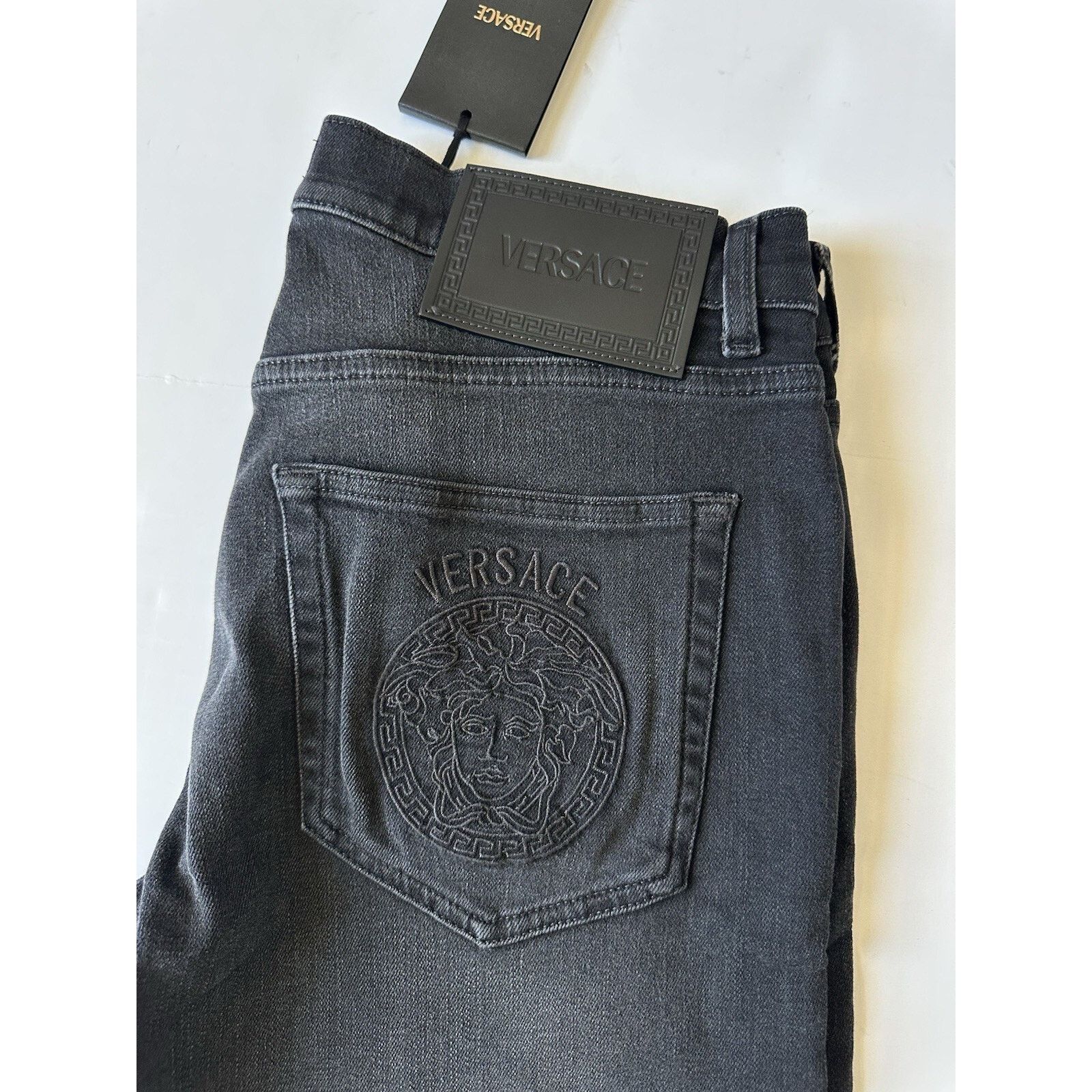 Versace Versace Men’s Black Stretch Stone Washed Jeans 32 US 1011835 Size US 32 / EU 48 - 3 Thumbnail