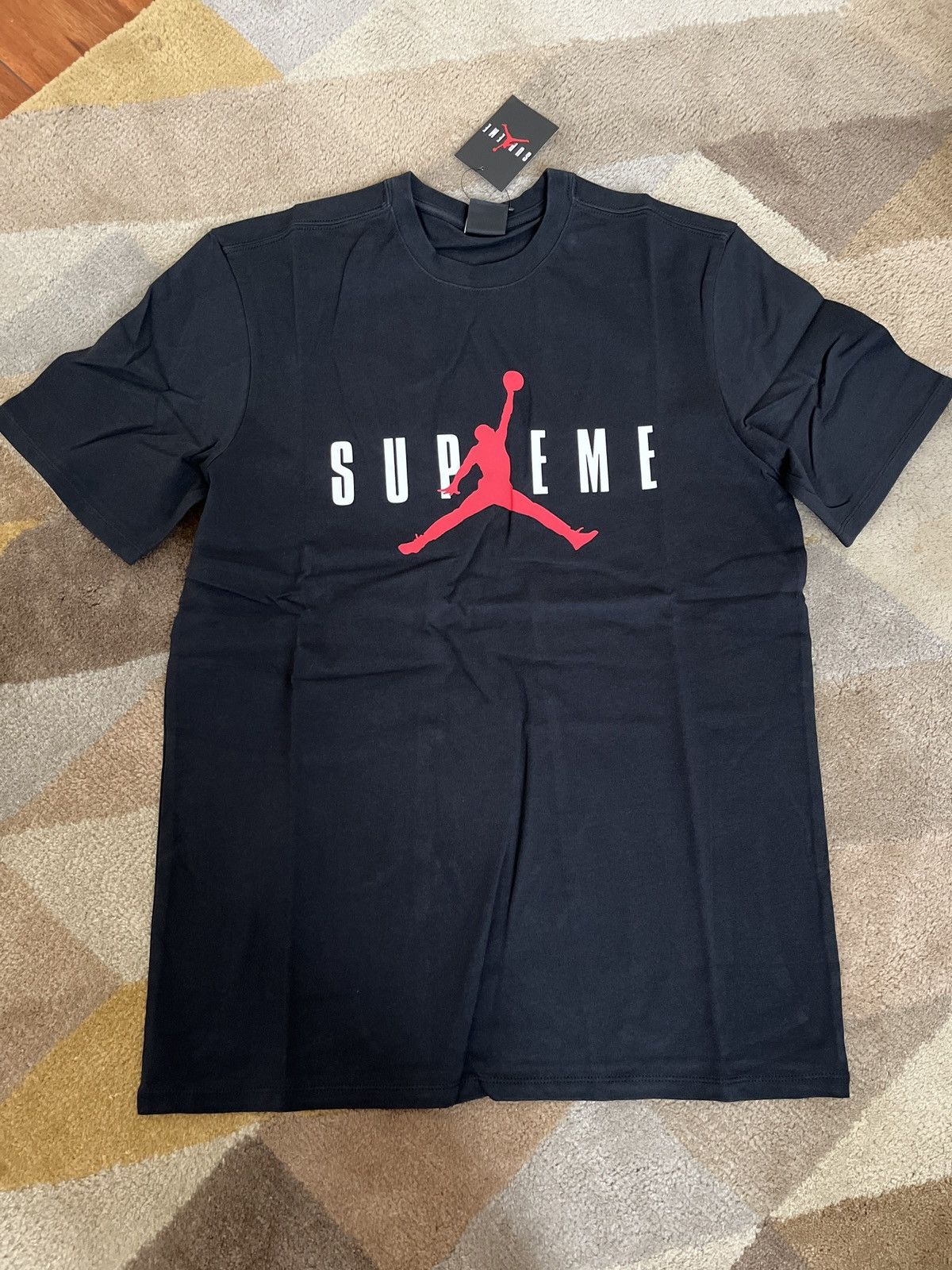 image of Jordan Supreme New Black Tee, Men's (Size Large)