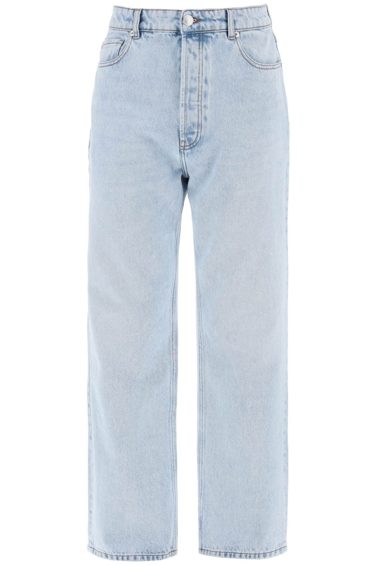 image of Ami Alexandre Matiussi Loose Fit Denim Jeans In Classic in Bleu Javel, Women's (Size 24)