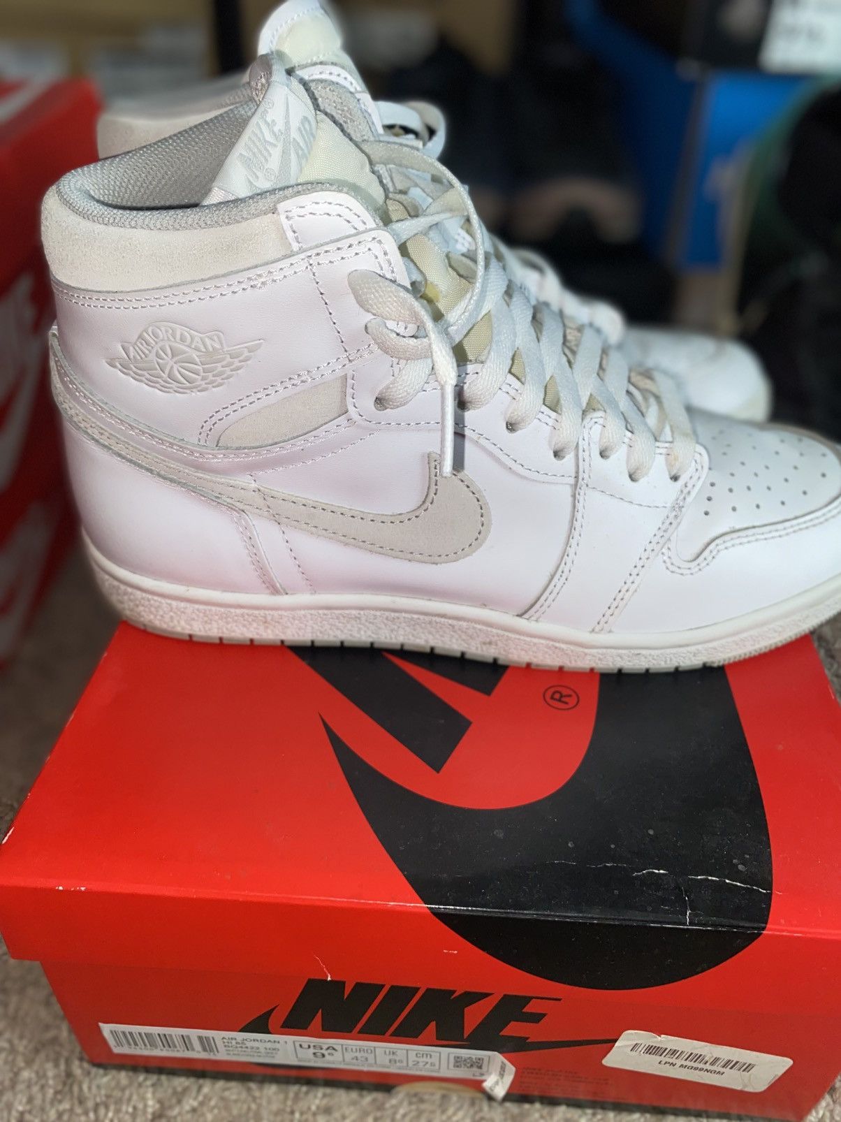 Nike Jordan 1 Retro 85 Hi Neutral Grey Size US 9.5 / EU 42-43 - 5 Thumbnail