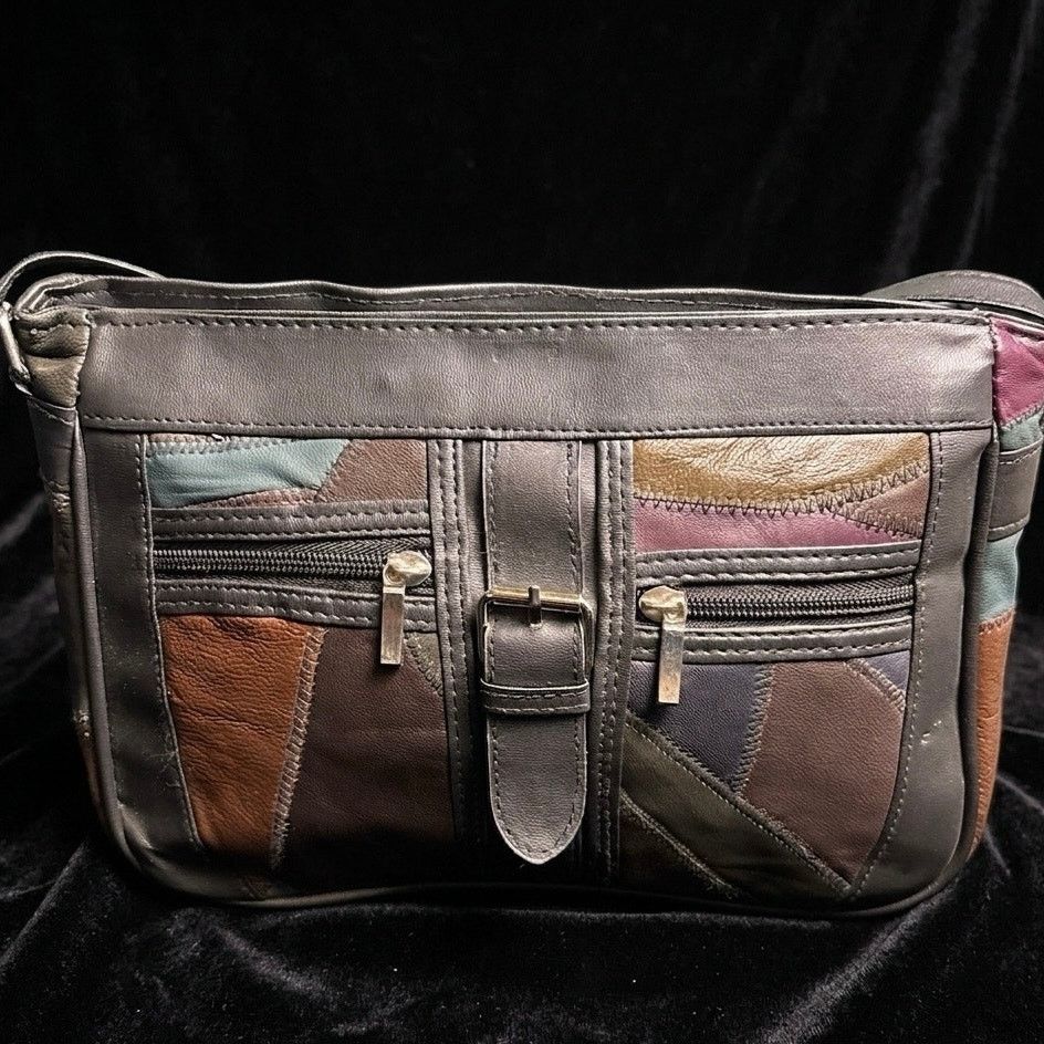 Other Brown & Blue Patchwork Purse Size ONE SIZE - 1 Thumbnail