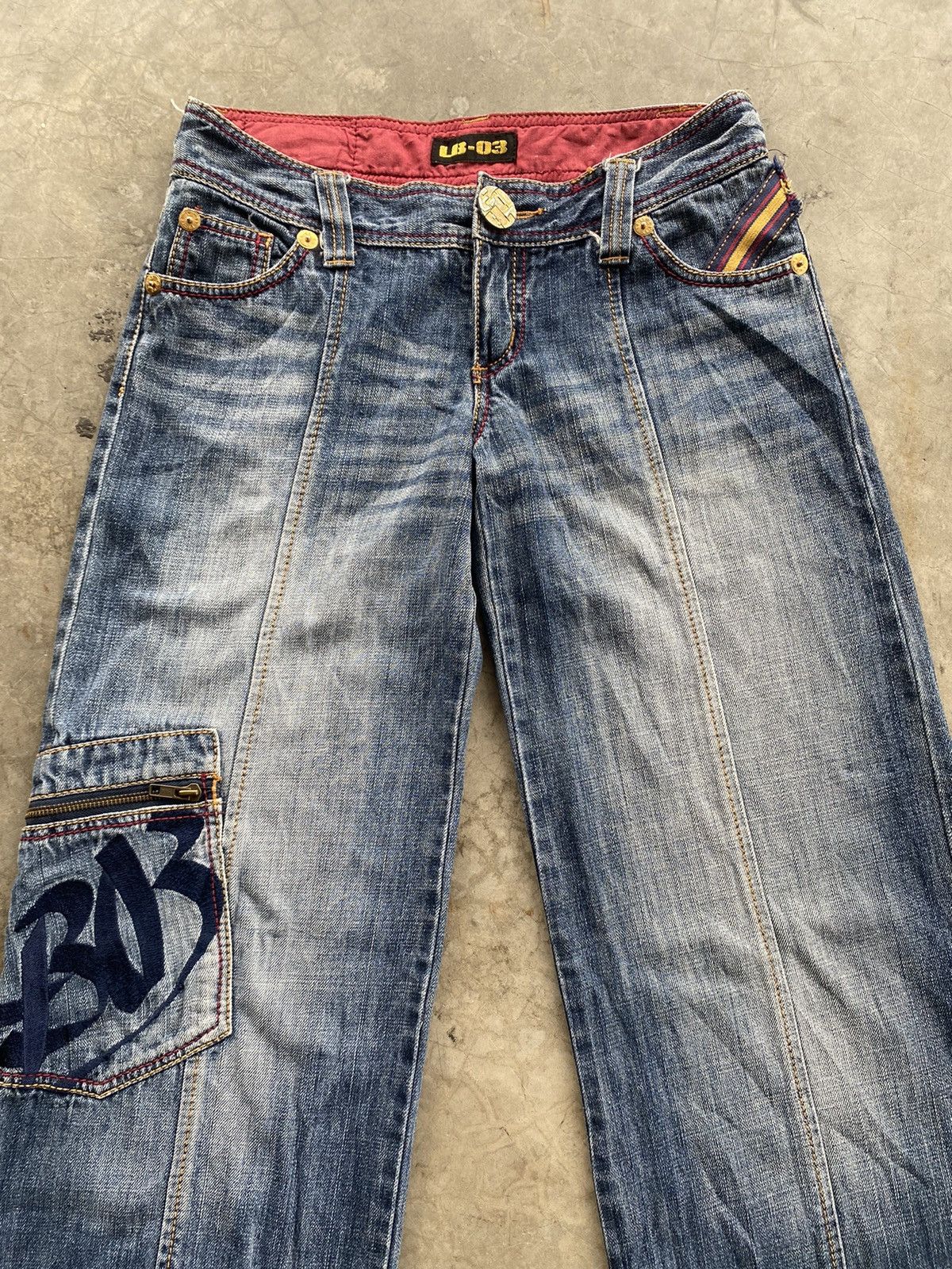If Six Was Nine × Japanese Brand × Tornado Mart Baggy Jeans Japanese LB-03 Low Rise Ballon Style Size US 31 - 4 Thumbnail