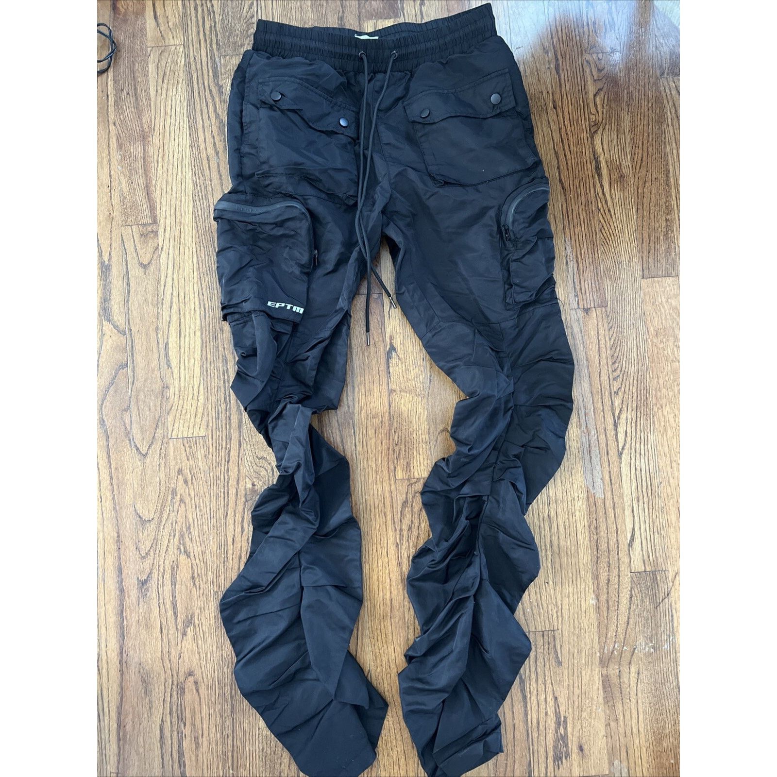 EPTM. EPTM Eptm Stacked Flare 3.0 Black Cargo Pockets Pants Size US 32 / EU 48 - 1 Thumbnail