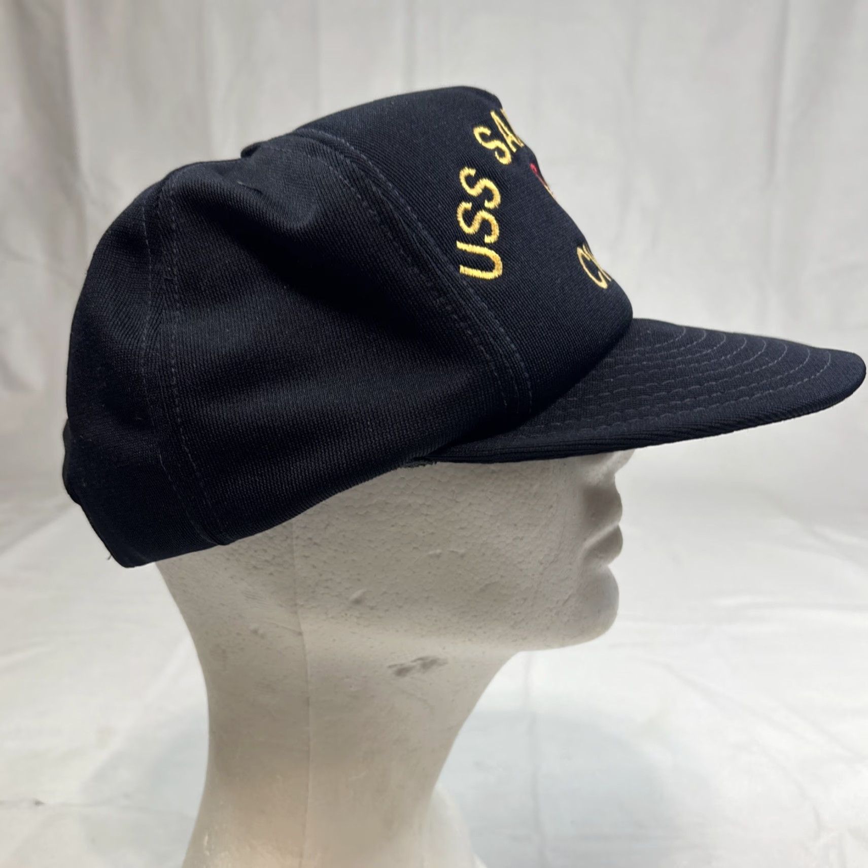 Vintage VINTAGE USS Saratoga CV 60 Hat Cap Strap Back Adjustable Made In USA Men’s Navy Cap Size ONE SIZE - 4 Thumbnail
