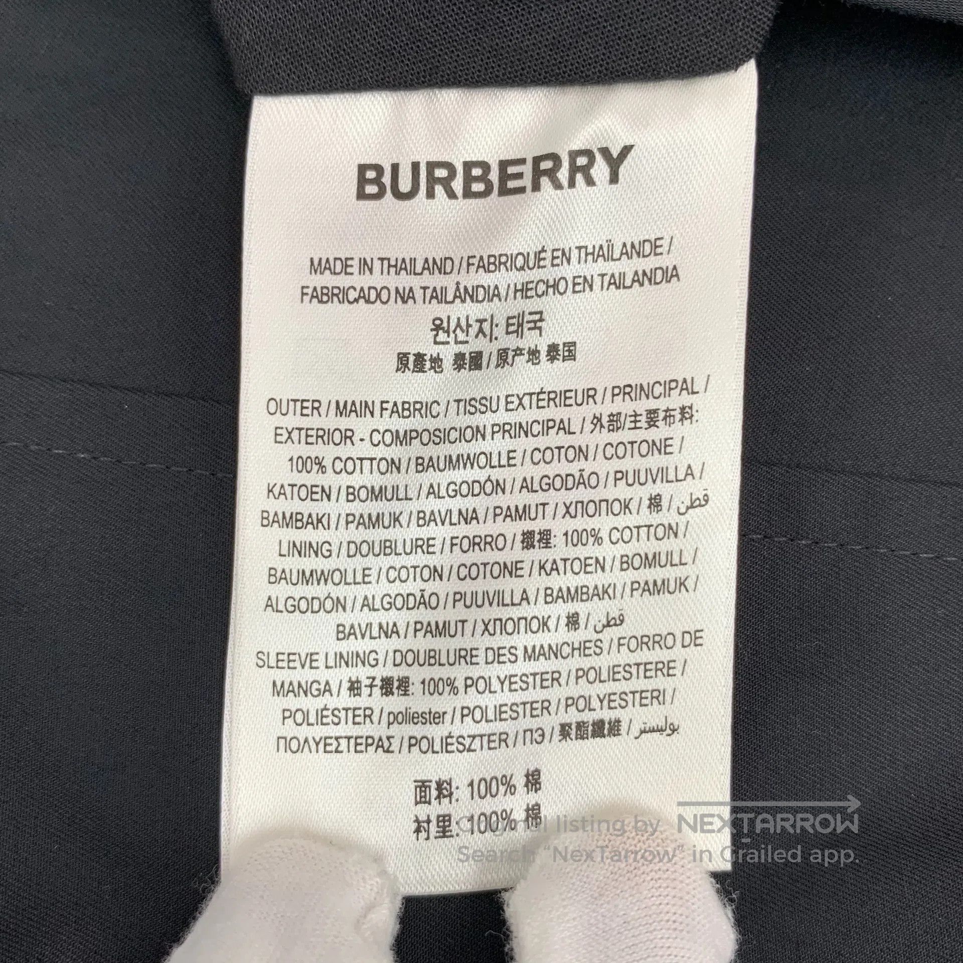 Burberry Burberry Black cotton collar double-breasted long-sleeve t Size US M / EU 48-50 / 2 - 6 Thumbnail
