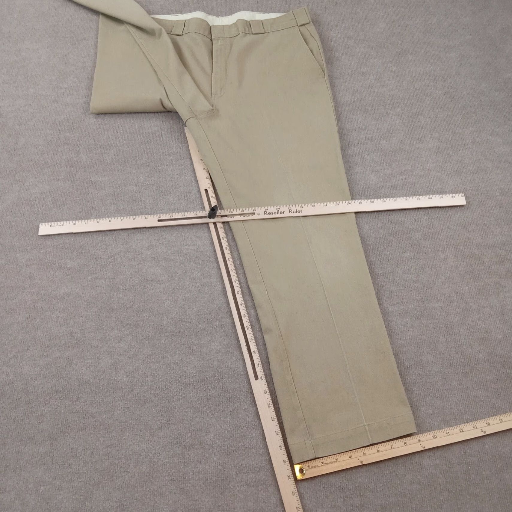 Vintage L.L. Bean Mens 38x31 Beige Chino Pants Straight Leg Casual Cotton Polyester Size US 38 / EU 54 - 2 Thumbnail