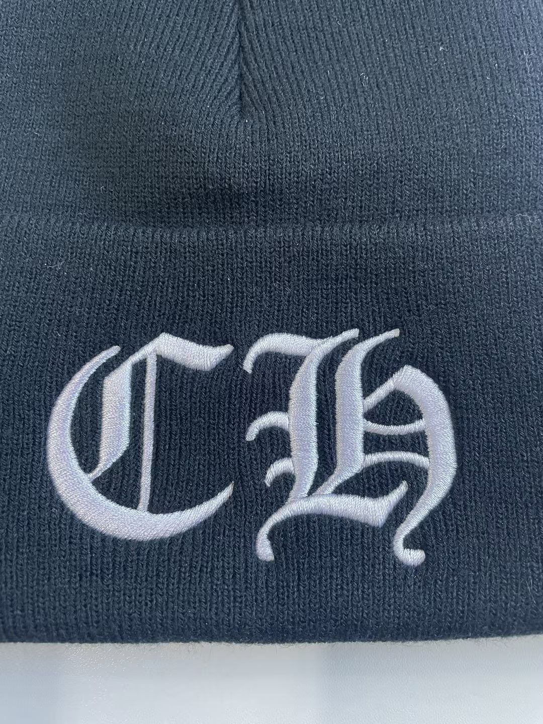 Chrome Hearts Chrome Hearts Embroidered CH Logo Black Beanie Size ONE SIZE - 4 Thumbnail