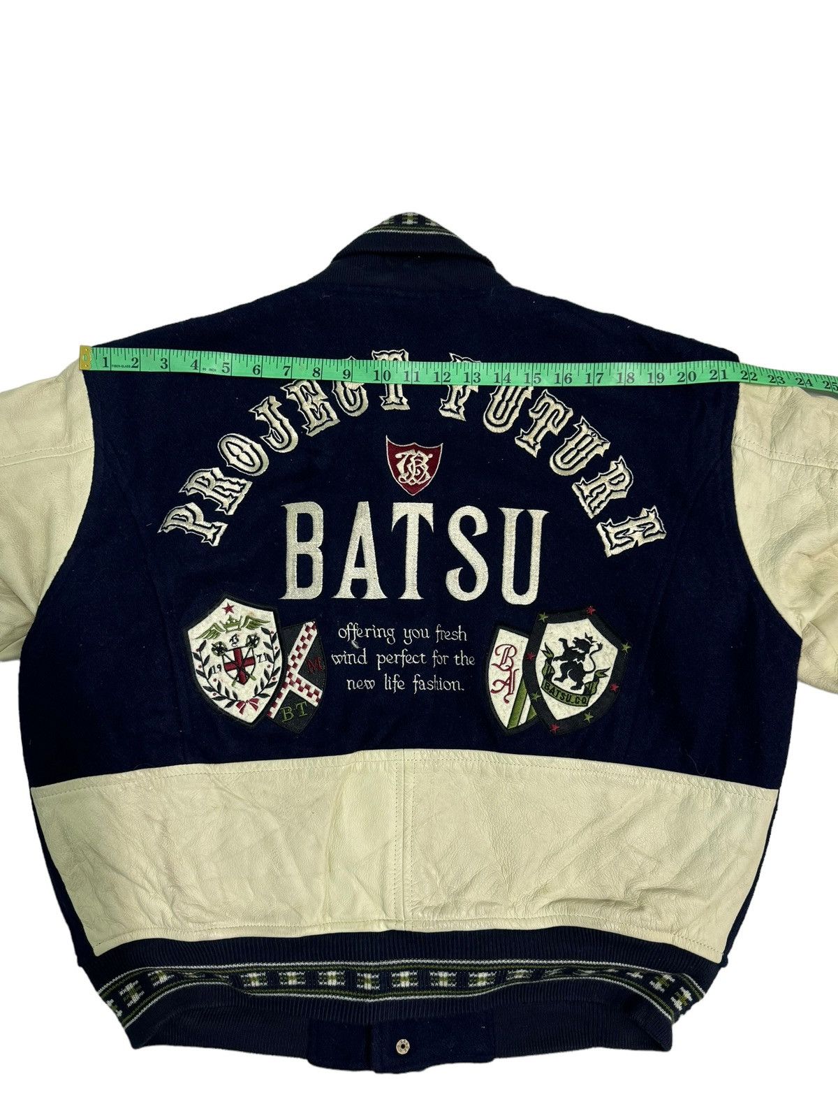 Japanese Brand Vintage Project Future Bat-Su Varsity Leather Jacket Size US L / EU 52-54 / 3 - 17 Thumbnail