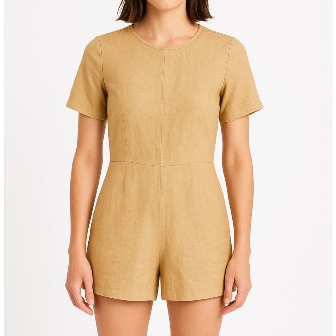 Ilana Kohn Ilana Kohn Lee Romper Mustard Yellow Cotton Short Sleeve 16 Size 38" / US 16 / IT 52 - 5 Thumbnail