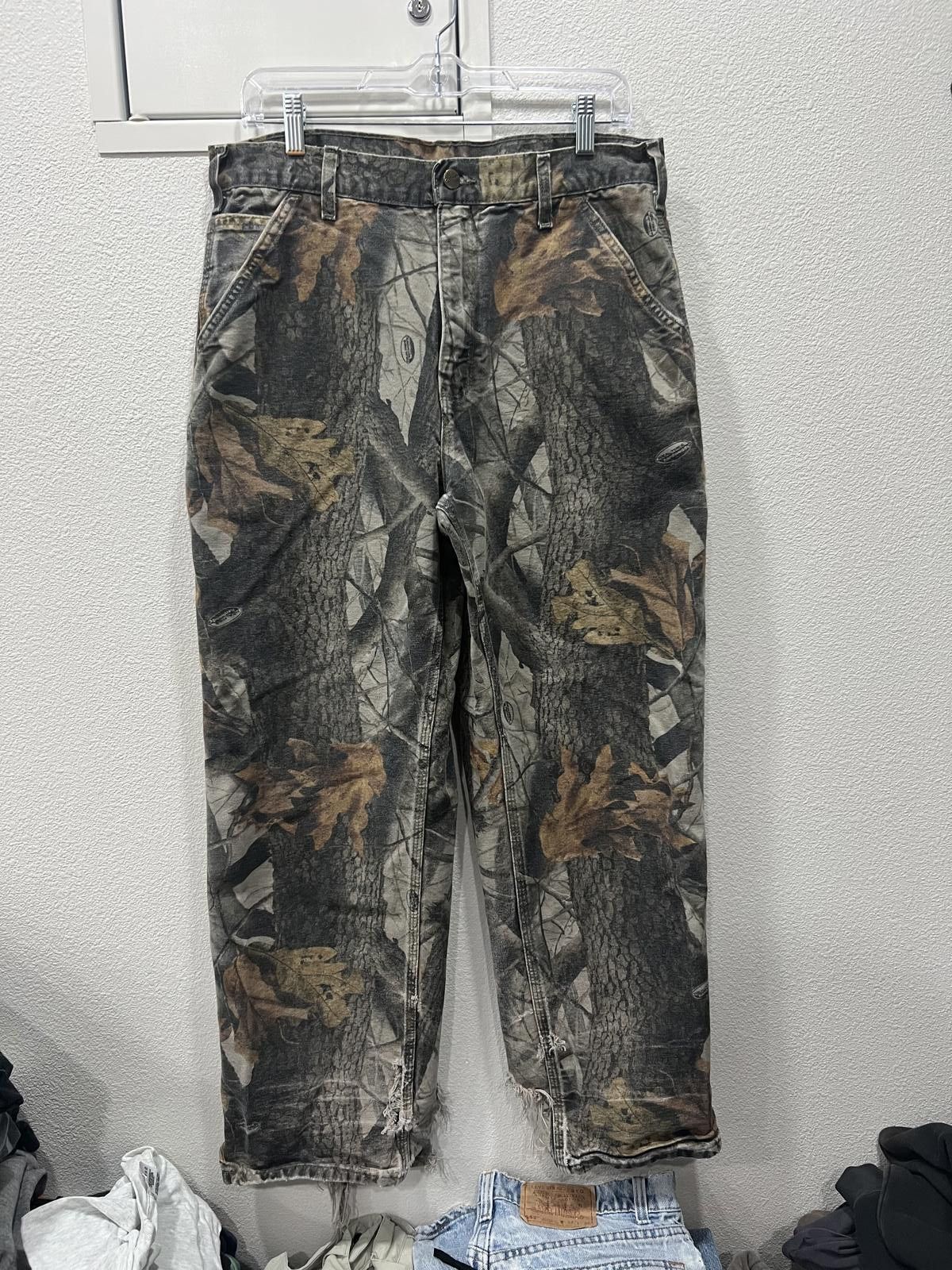 Carhartt 00s Mossy Oak Leather Patch Carhartt Dungree Fit 34 Size US 34 / EU 50 - 1 Thumbnail