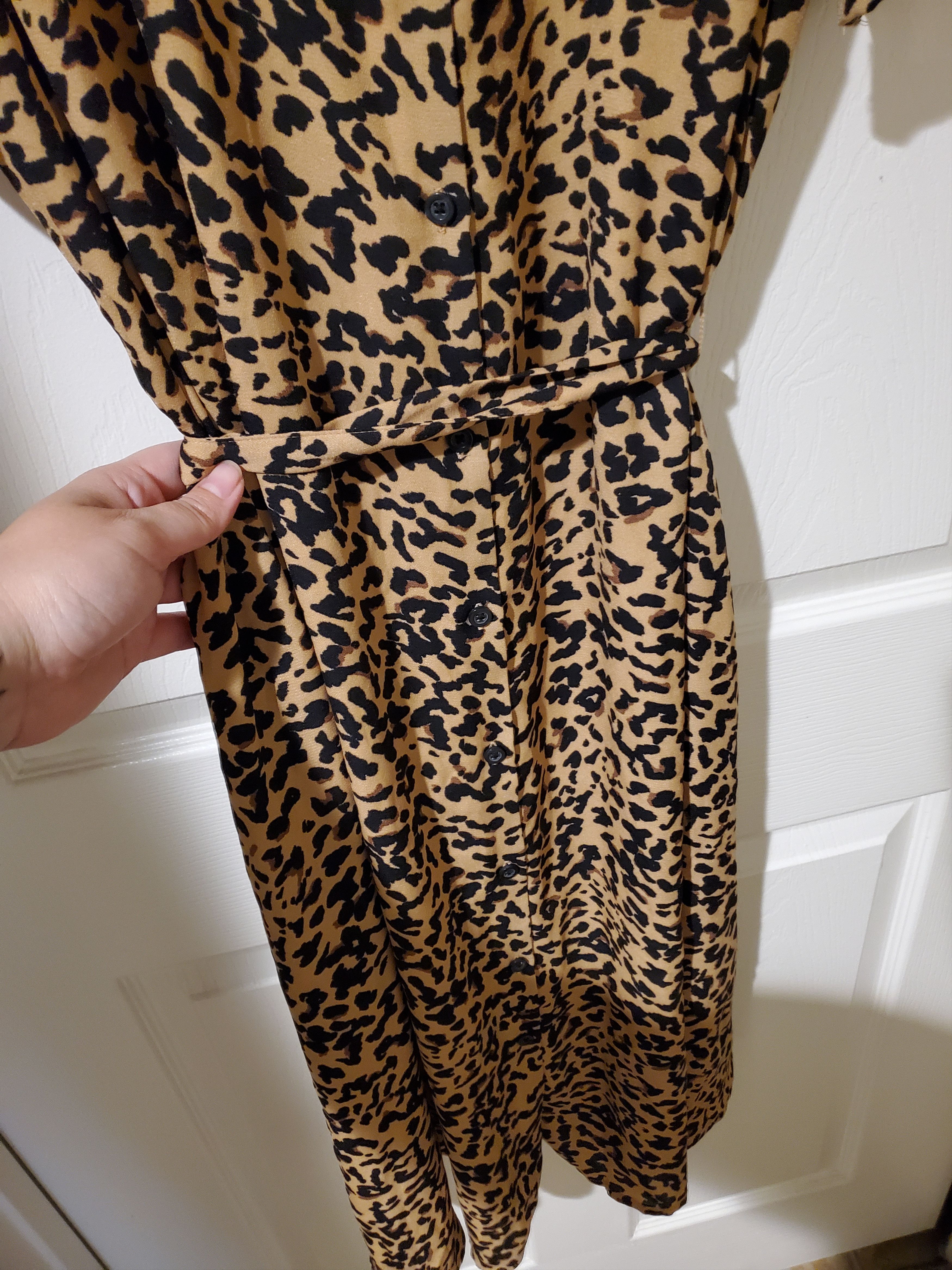 Other *NWT* Plus Size Leopard Print Dress w/ Pockets & Belt (2X) Size XXL / US 16-18 / IT 52-54 - 3 Thumbnail