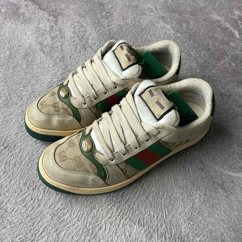 Gucci Gucci Screener Leather Sneakers in Green - Size US 8 / EU 41 - 1 Thumbnail