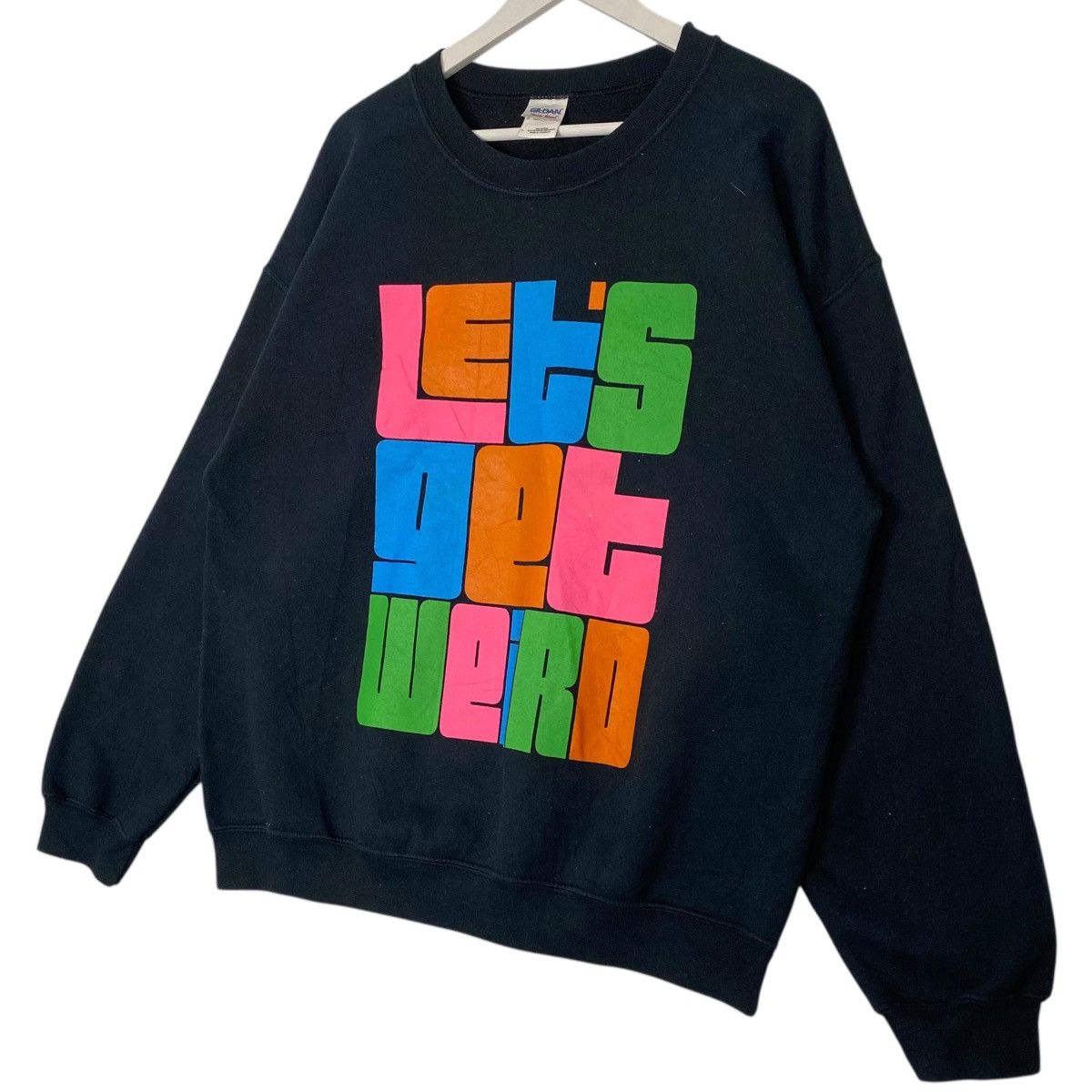 Other Vintage Gildan Big Logo Printed Crewneck Sweatshirt Black L Size US L / EU 52-54 / 3 - 2 Thumbnail