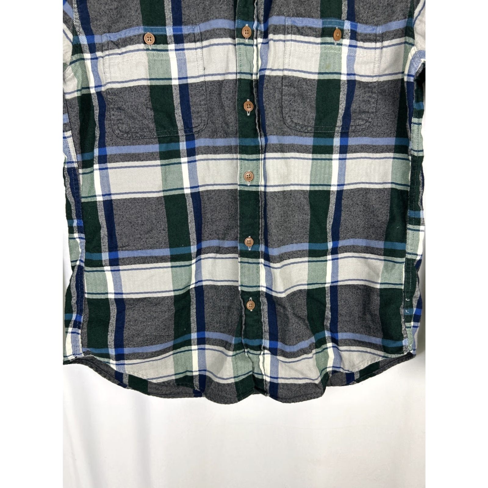 J.Crew J.CREW Shirt Mens Large Blue Plaid Flannel 100% Cotton Button-Up Slim Fit Long Sleeve Size US L / EU 52-54 / 3 - 5 Thumbnail