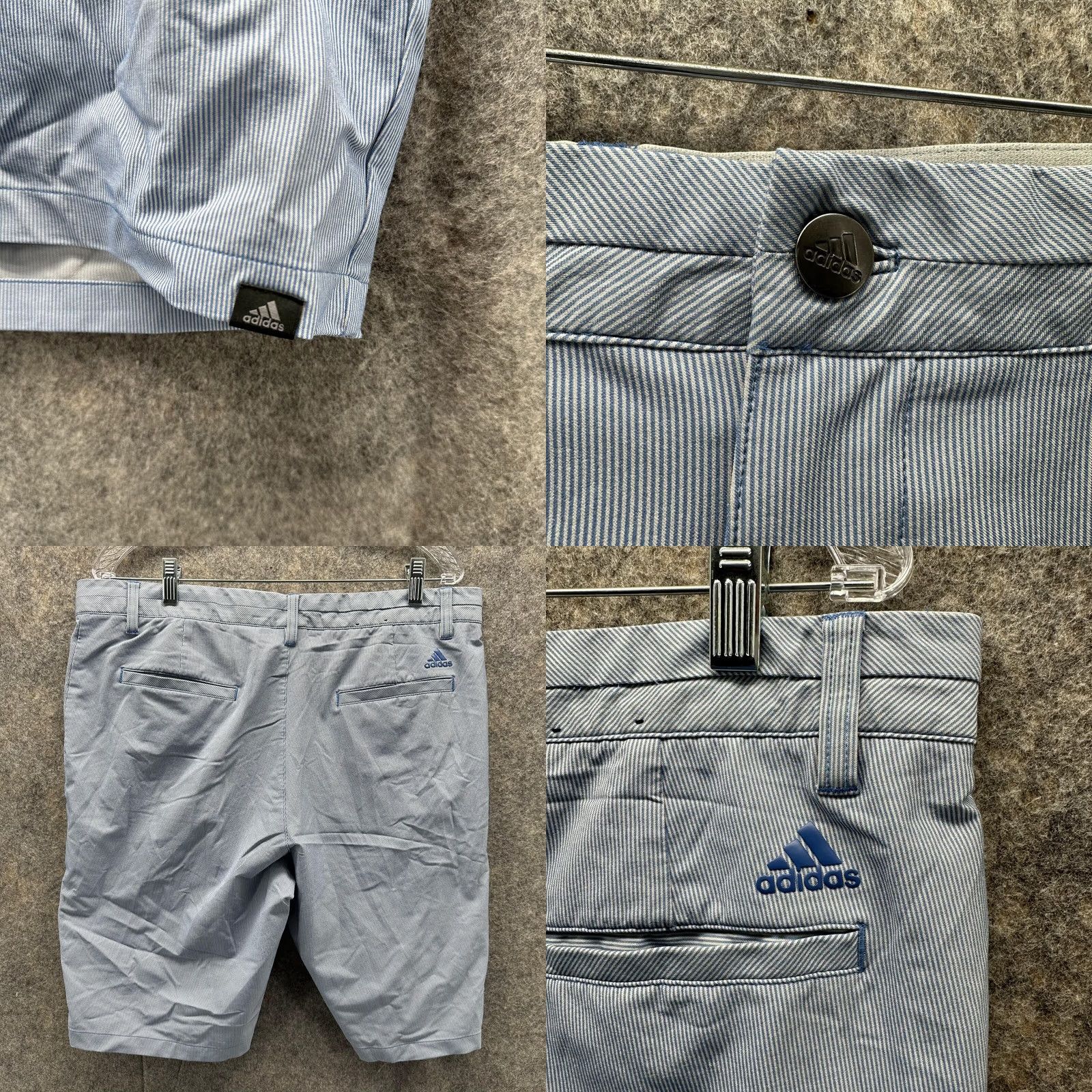 Adidas Adidas Shorts Men 36 Blue Outdoors Pocket 365 Athletic Golf Chino Trefoil Soft Size US 36 / EU 52 - 8 Thumbnail
