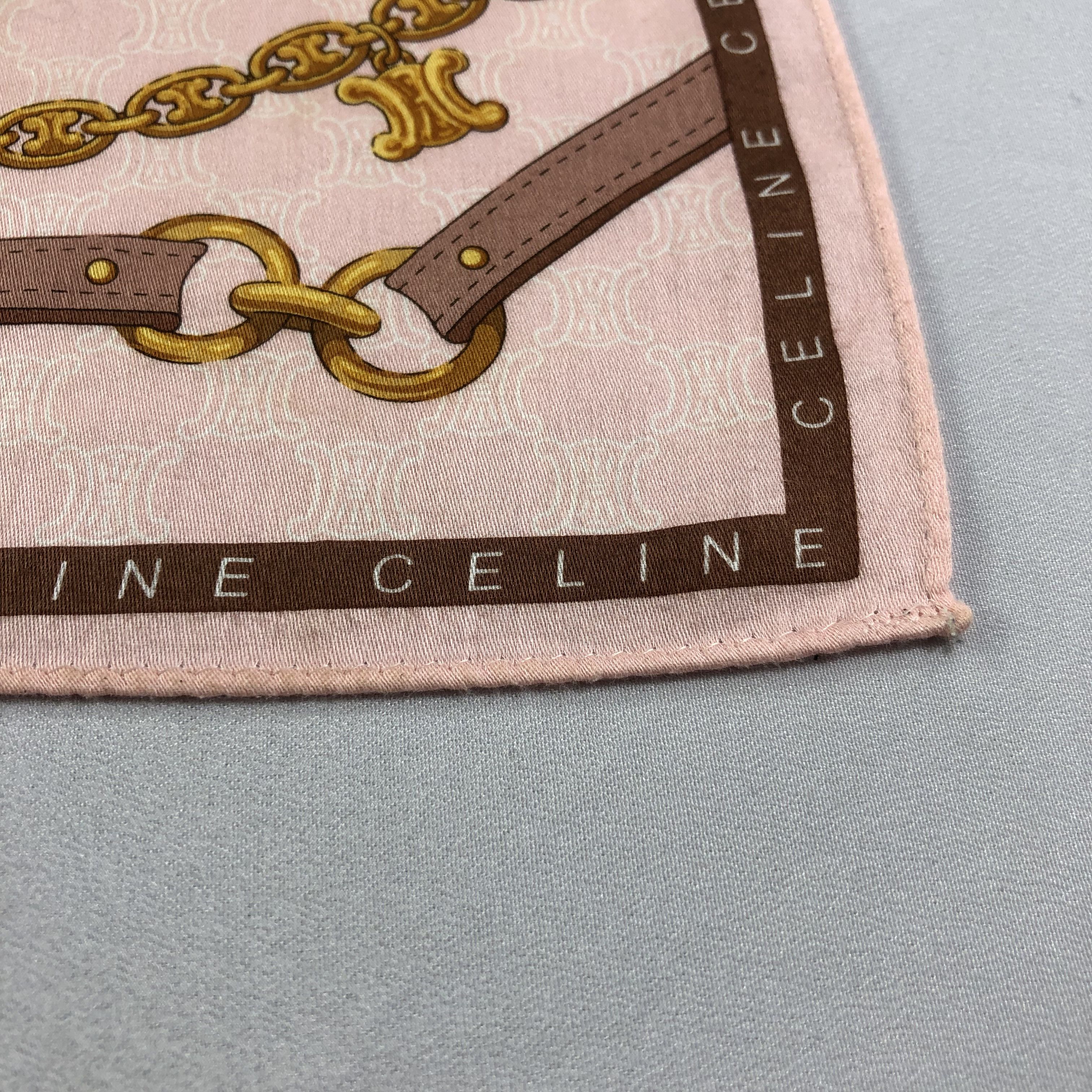 Celine Celine Gold Chains Handkerchief Neckerchief Bandana H1928 Size ONE SIZE - 4 Thumbnail