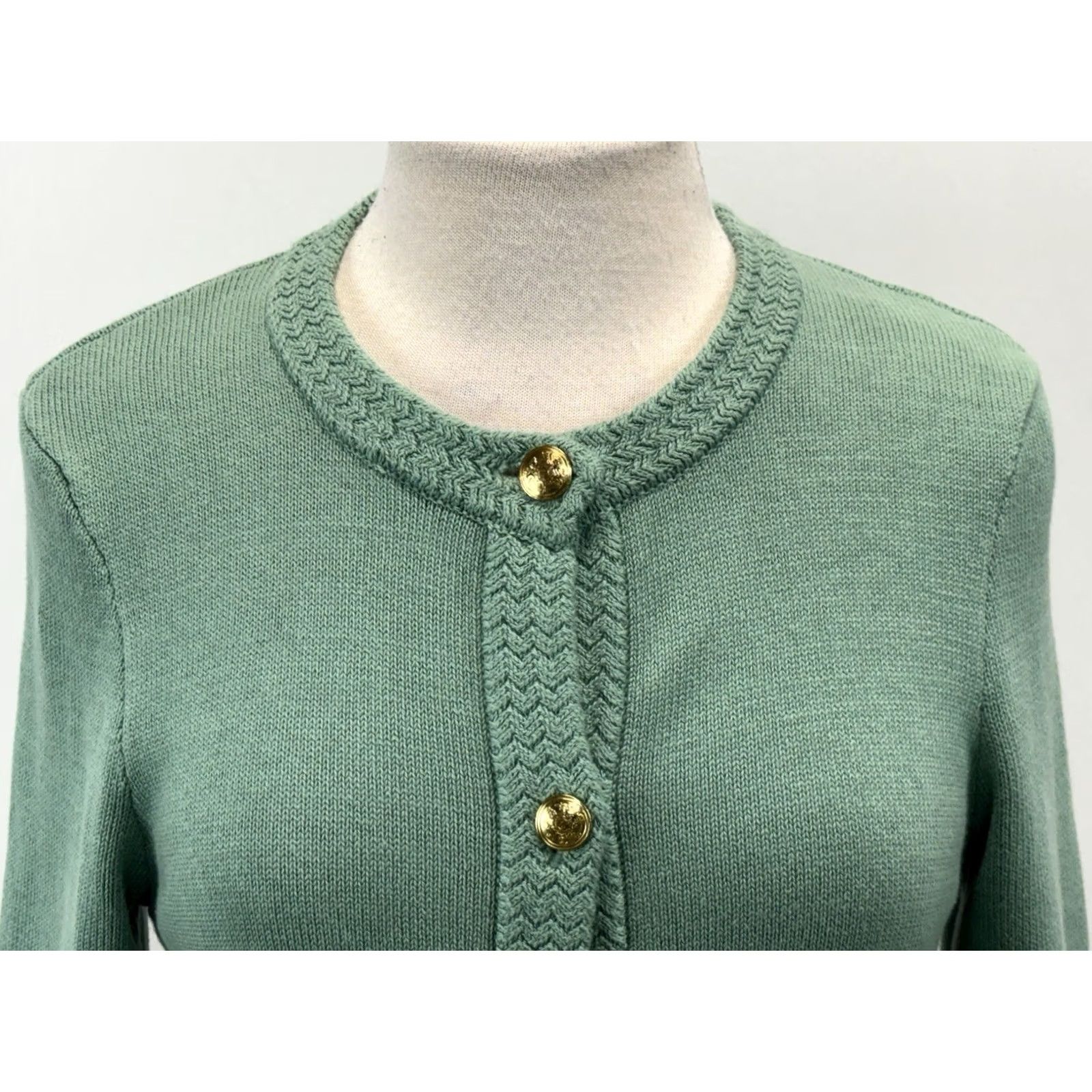 J.Crew J. Crew Cardigan Sweater Women’s S Green Gold Buttons Old Money Academia Womens Cardigan Sweater S Green Gold Buttons Old Money Academia Size S / US 4 / IT 40 - 5 Thumbnail