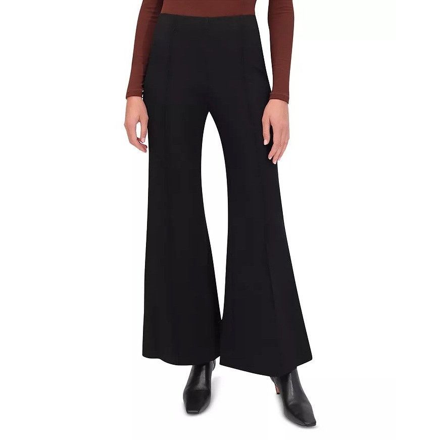 Bagatelle Women Black Rayon Ponte Wide Leg Pants Size S