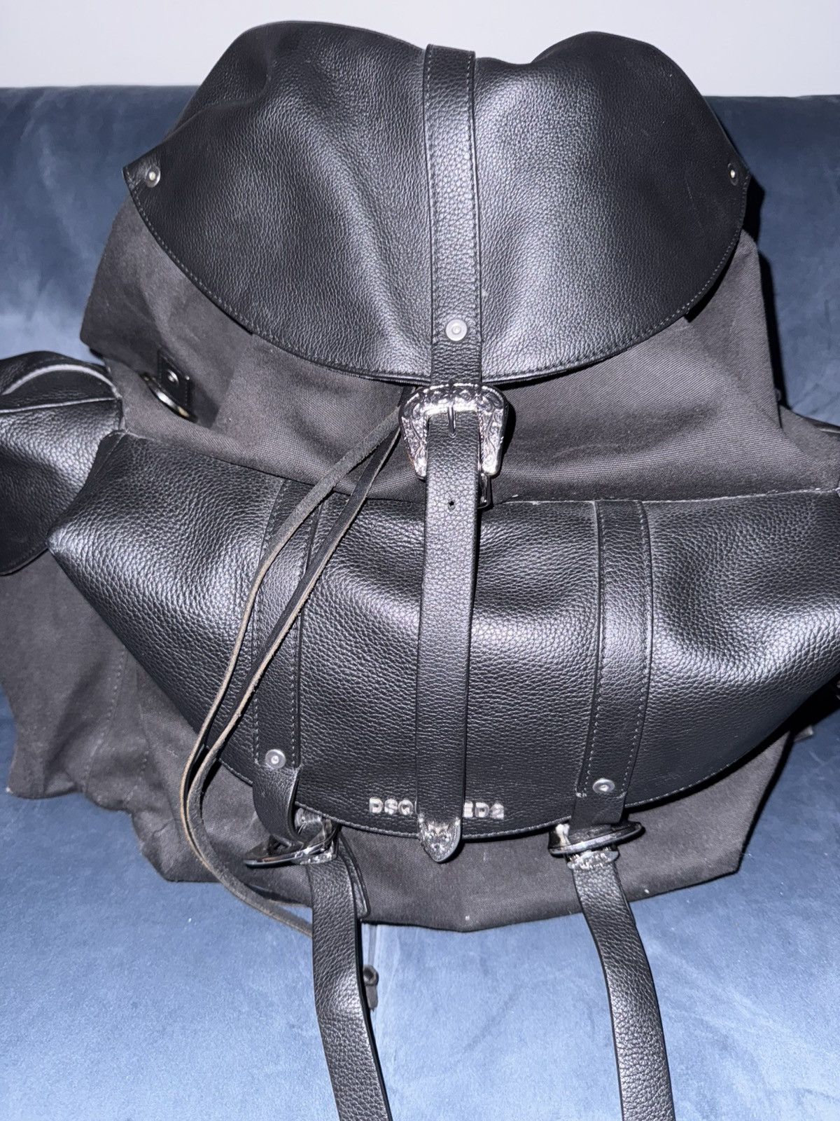 Dsquared2 Amazing Western Leather Travel Bag Backpack Size ONE SIZE - 5 Thumbnail
